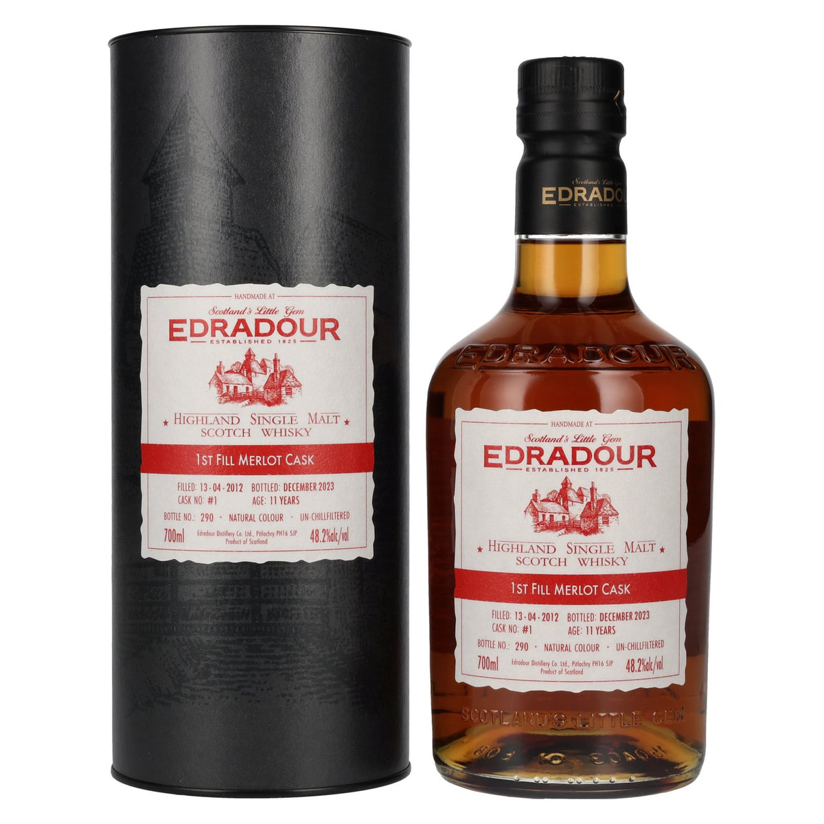 Edradour 11 Years Old ST. MICHAEL-EPPAN Merlot Cask #1 2012 48,2% Vol. 0,7l in Geschenkbox