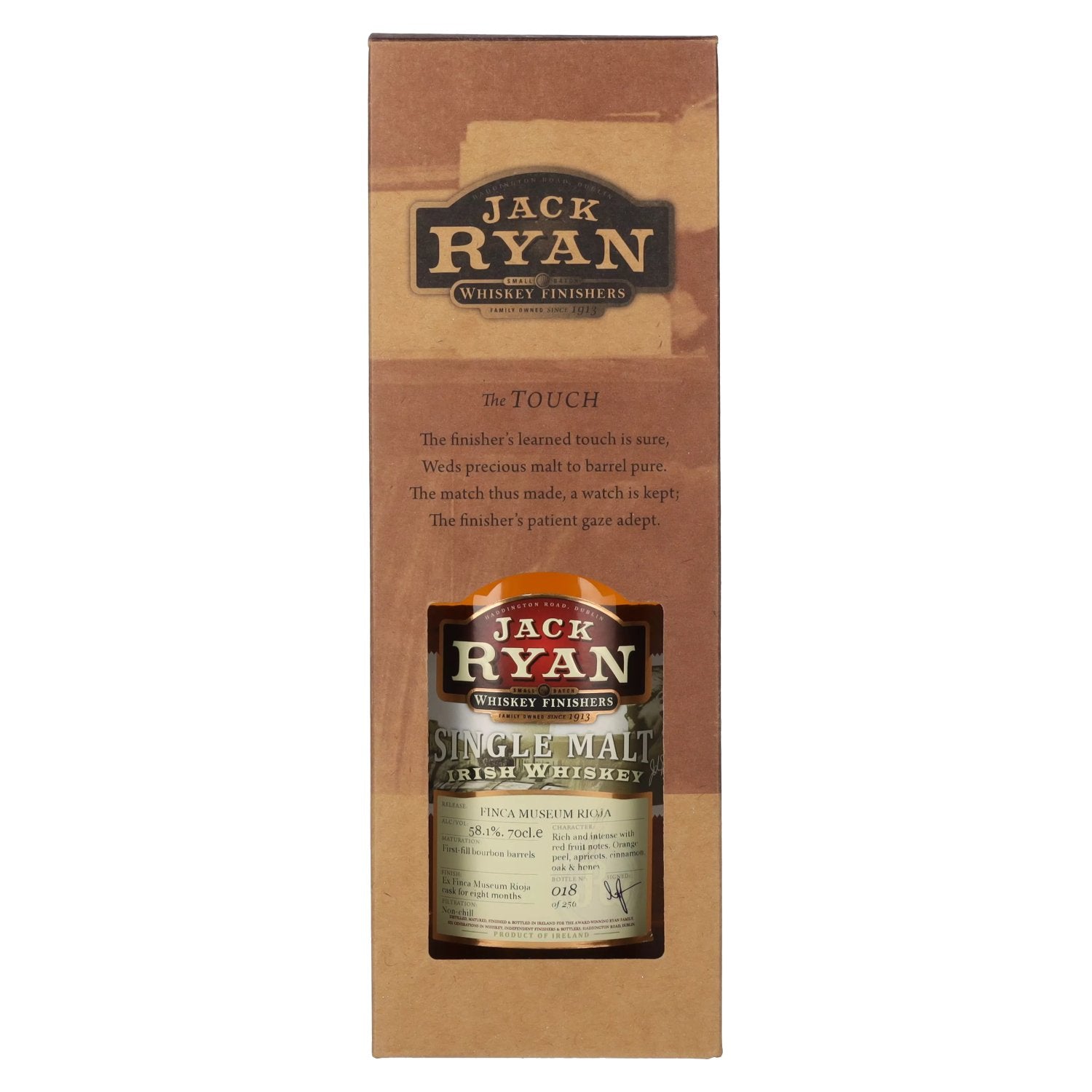 Jack Ryan 12 Years Old FINCA MUSEUM RIOJA Single Malt Irish Whiskey 58,1% Vol. 0,7l en boîte cadeau
