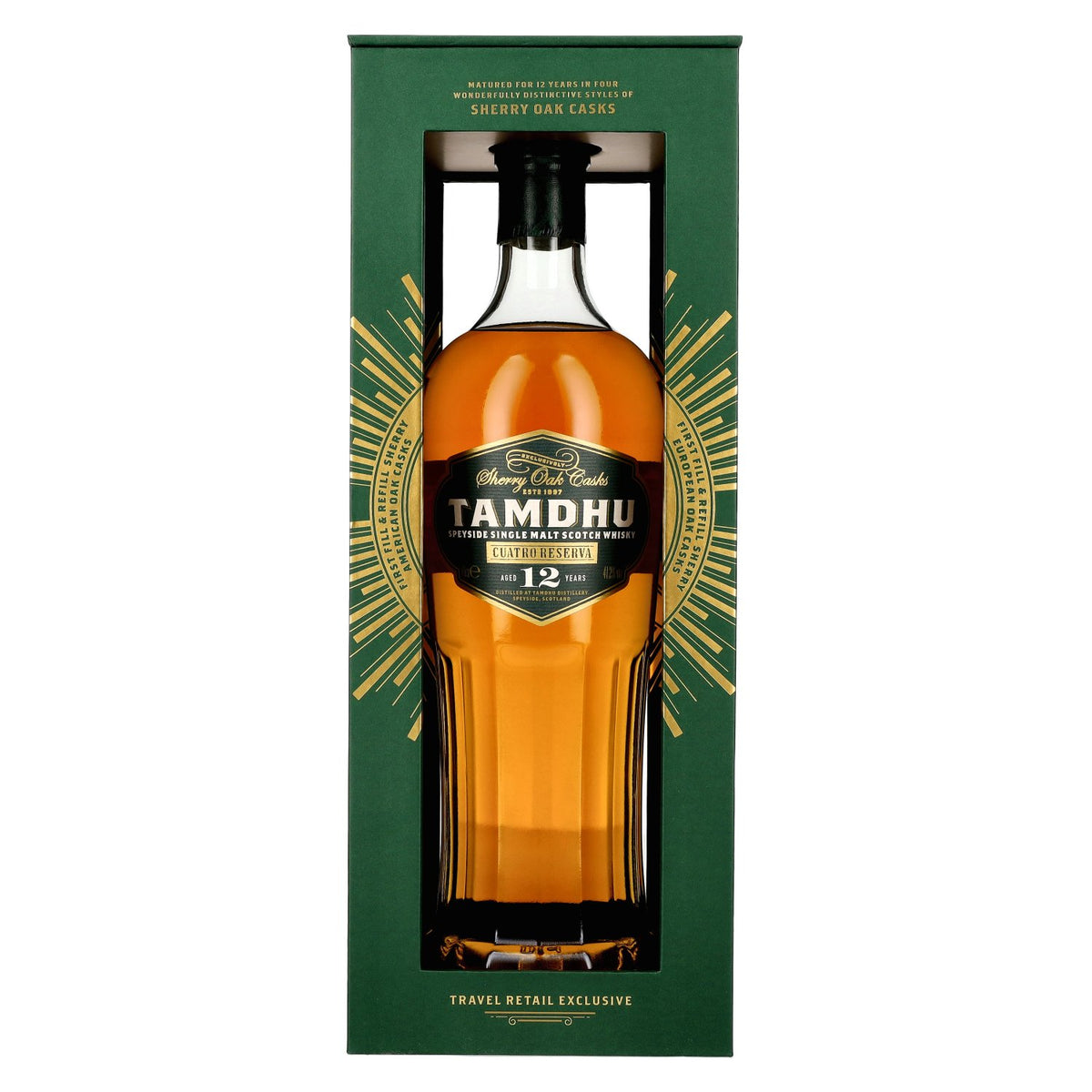Tamdhu 12 Years Old CUATRO RESERVA Speyside Single Malt 41,2% Vol. 0,7l in Geschenkbox
