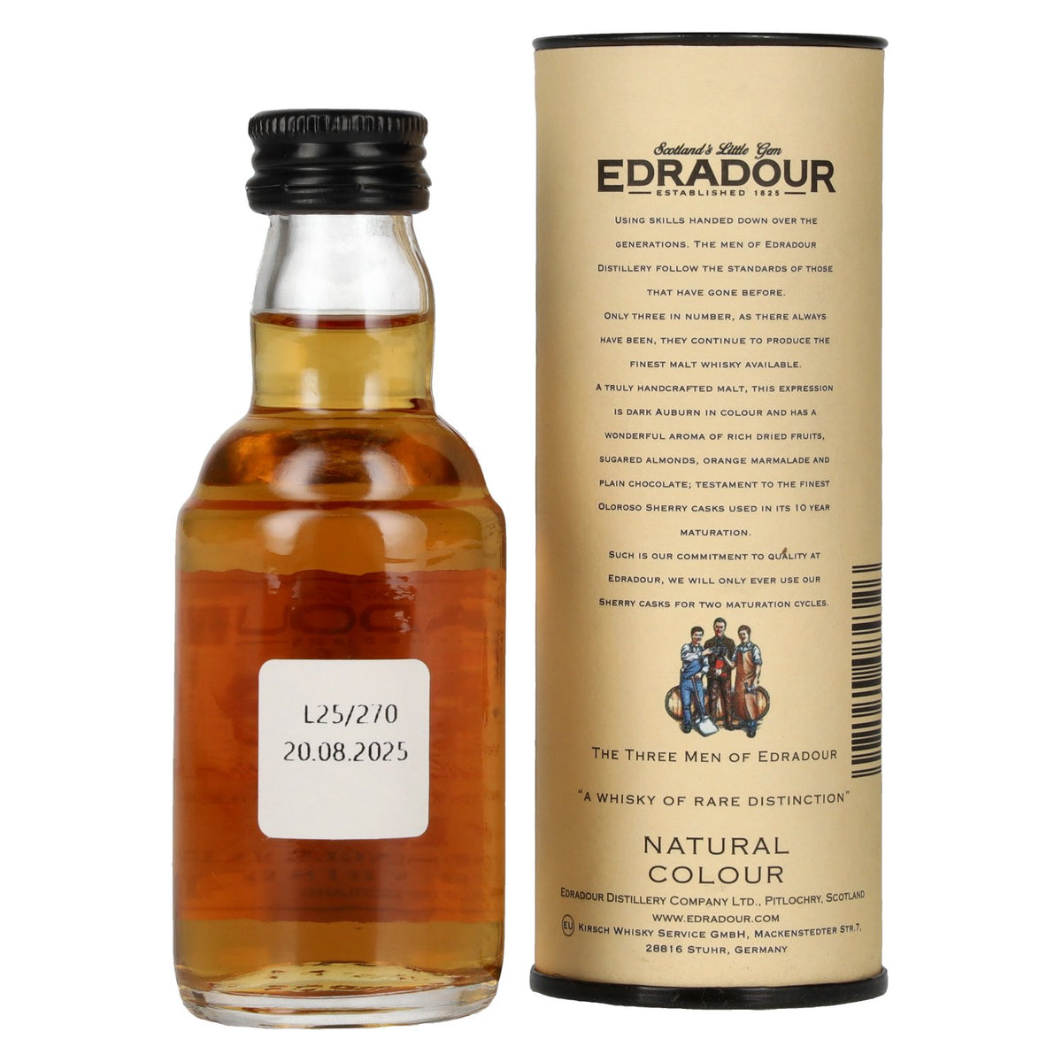 Edradour 10 Years Old Highland Single Malt Scotch Whisky 40% Vol. 0,05l in Geschenkbox