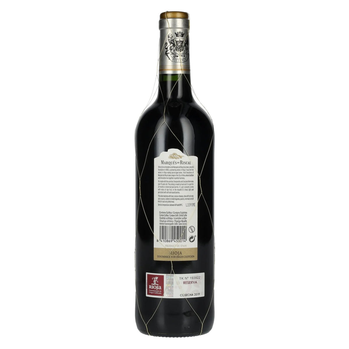 Marqués de Riscal Reserva Rioja 2019 14,5 % vol. 0,75 l