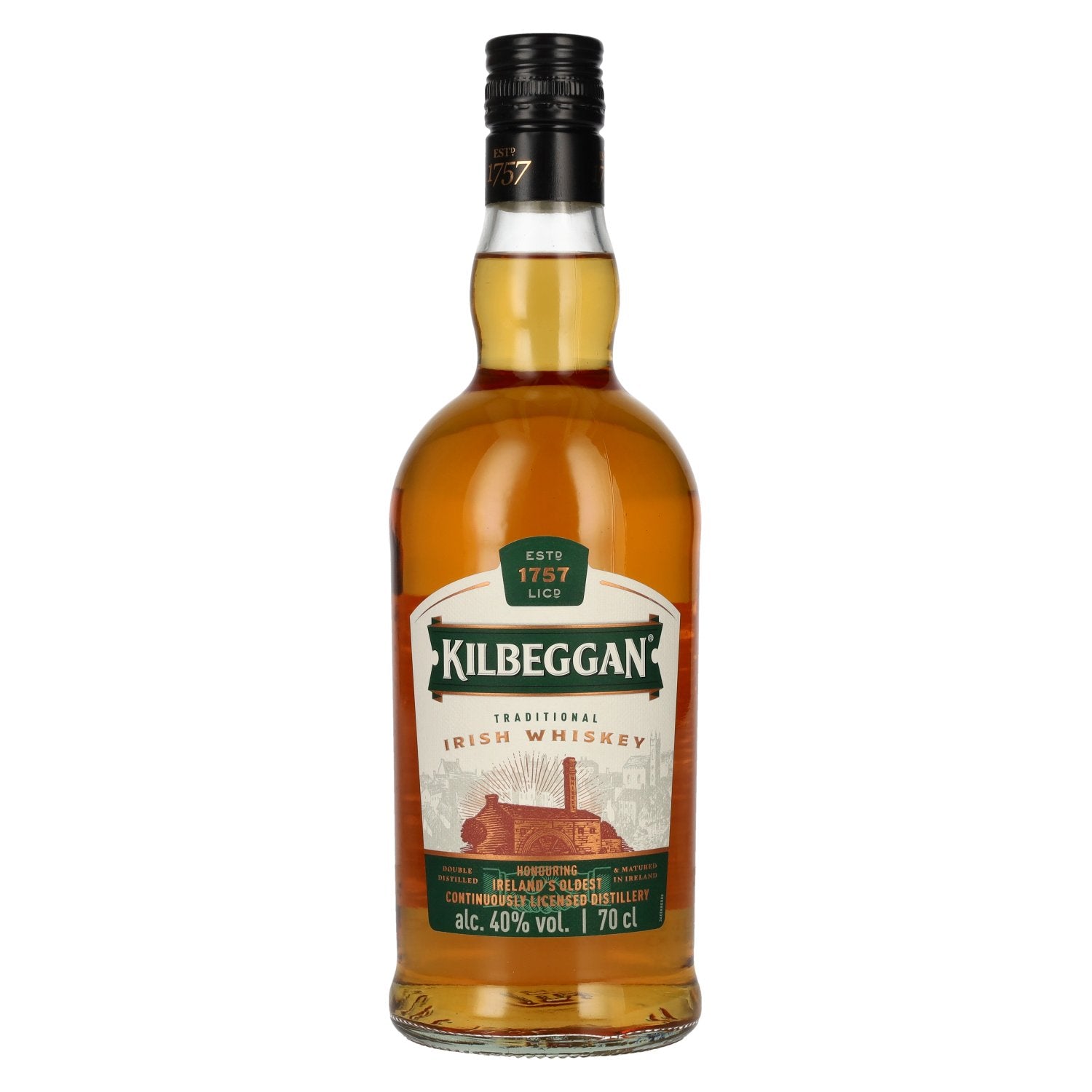 Kilbeggan Traditionele Ierse whiskey 40% Vol. 0,7l