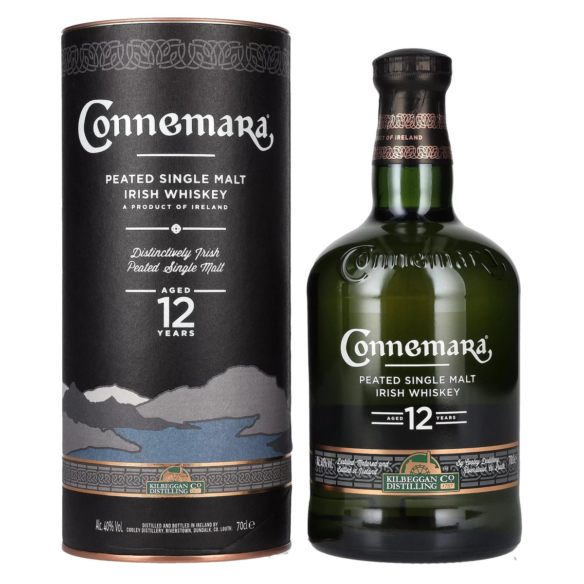 Connemara 12 Years Old Peated Single Malt Irish Whiskey 40% Vol. 0,7l in geschenkverpakking