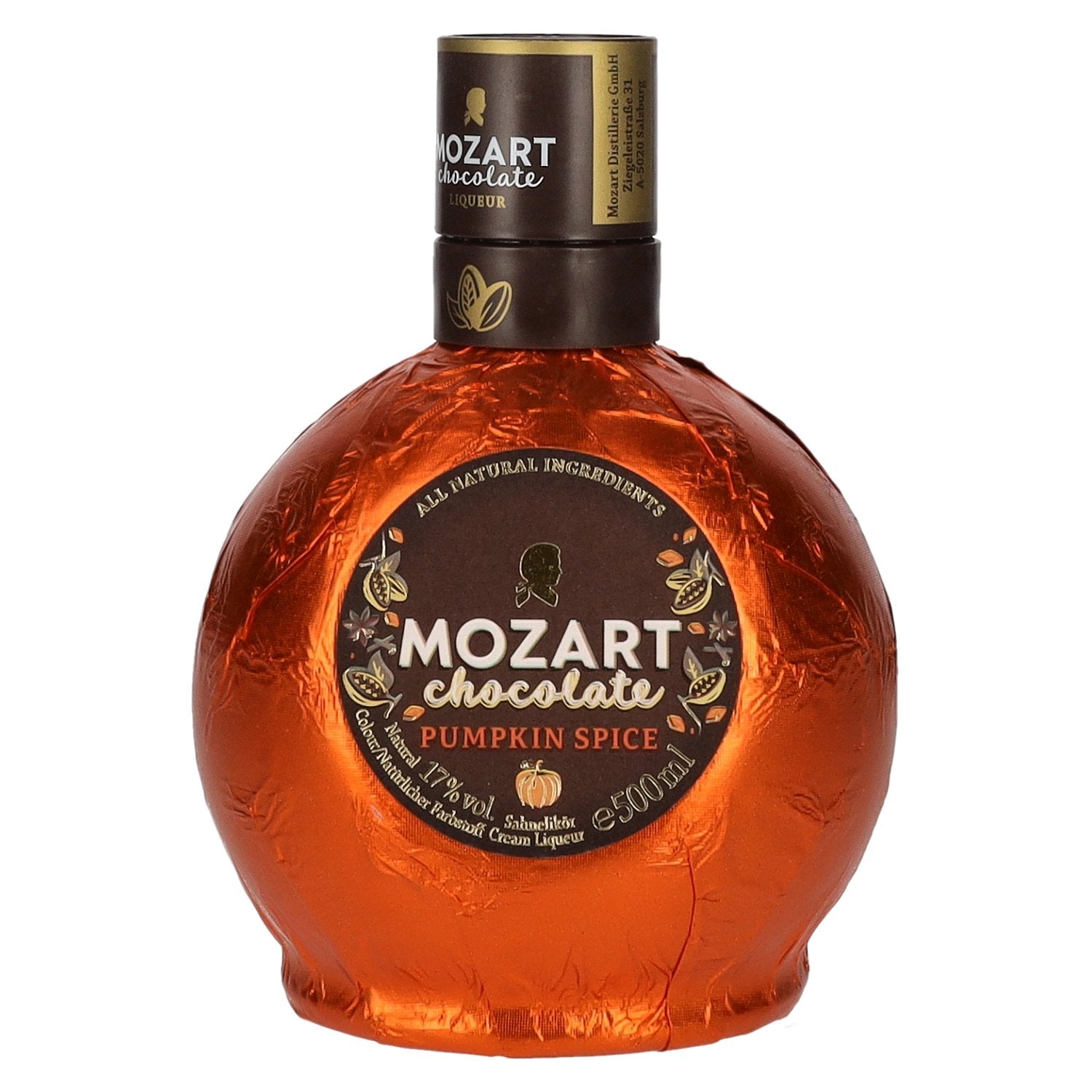 Mozart Chocolade Pumpkin Spice roomlikeur 17% vol. 0.5l