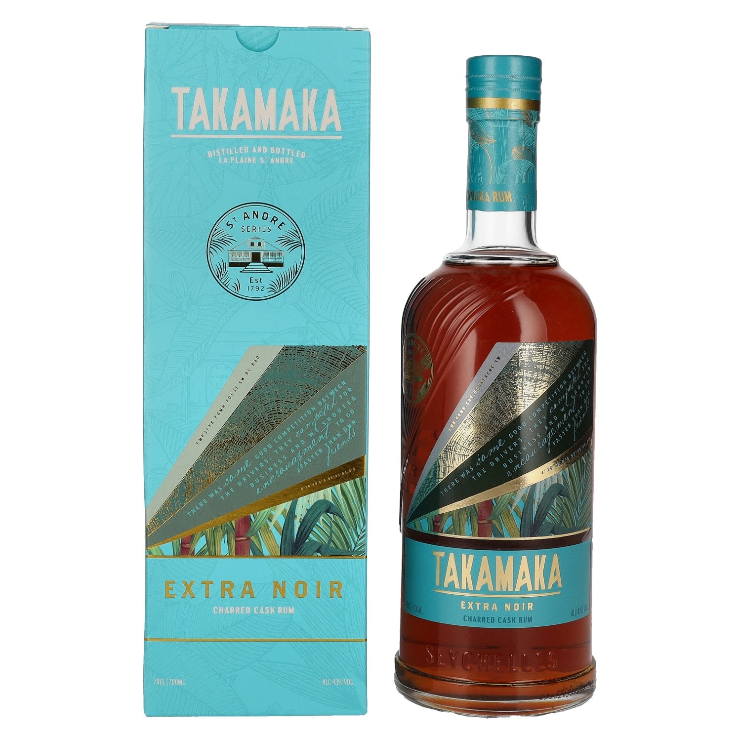 Takamaka EXTRA NOIR Rum 43% Vol. 0,7l in Geschenkbox