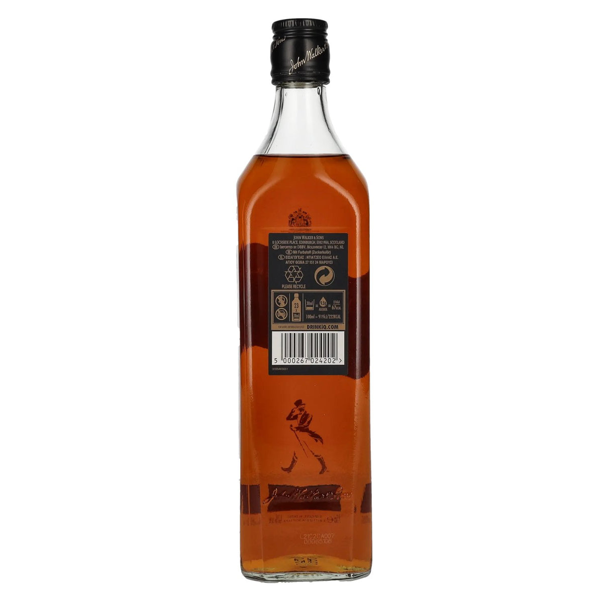Johnnie Walker BLACK LABEL, whisky écossais blended de 12 ans d'âge, 40 % vol., 0,7 l