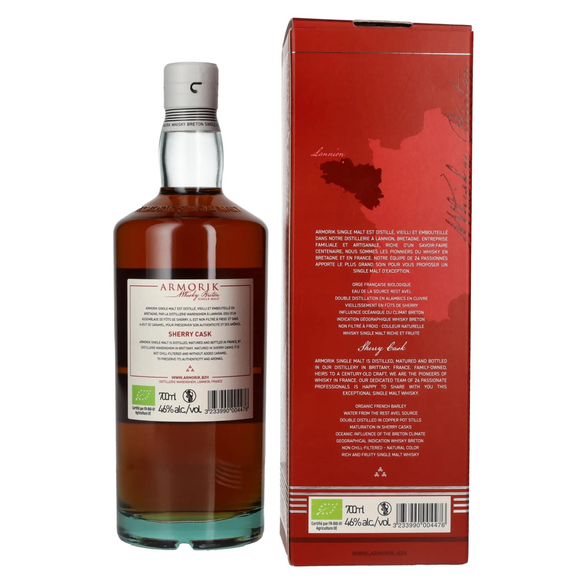 Armorik SHERRY CASK Whisky Breton Single Malt 46% Vol. 0,7l en coffret cadeau