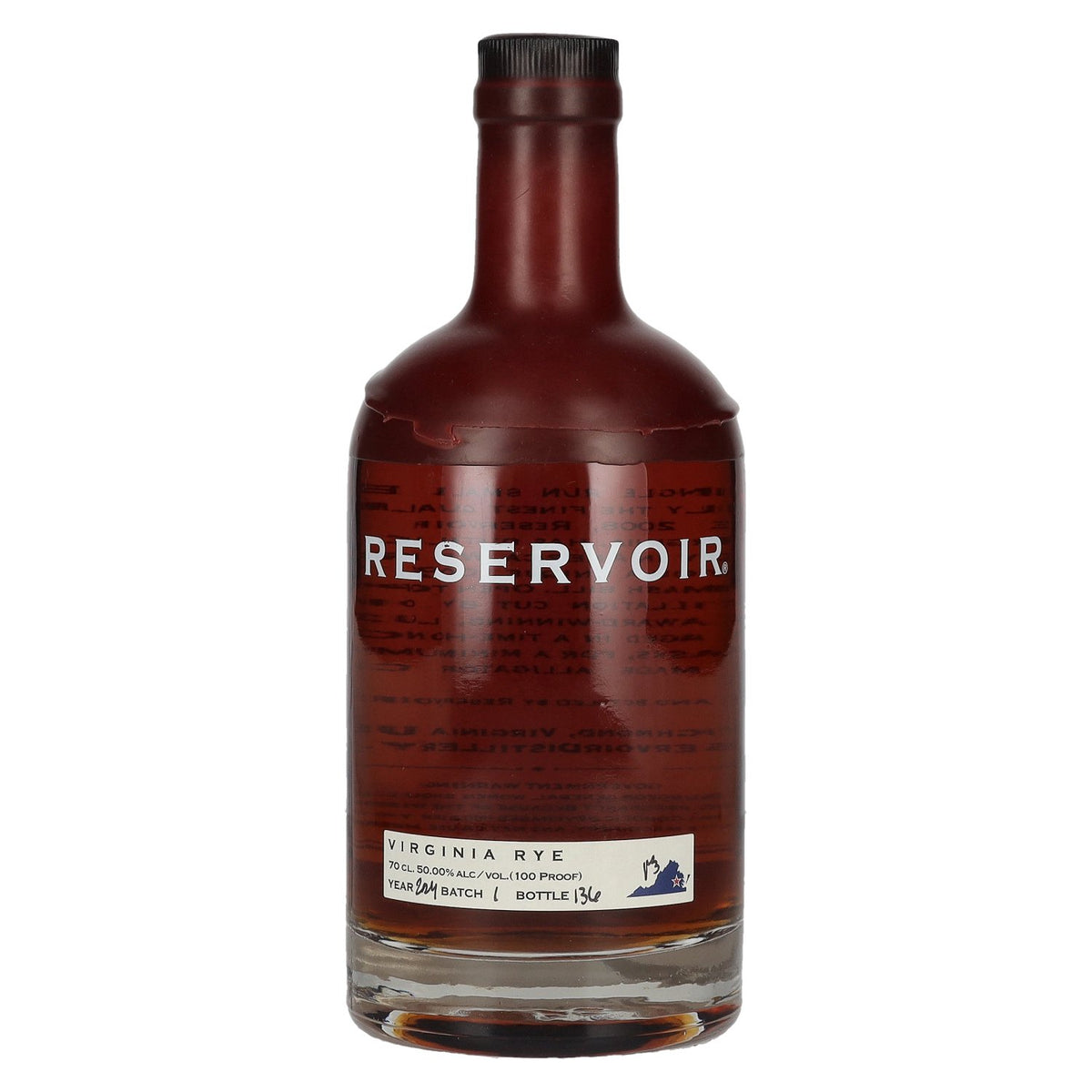 Reservoir Virginia Rye Whiskey Batch 1 Jaar 2024 50% vol. 0,7 l