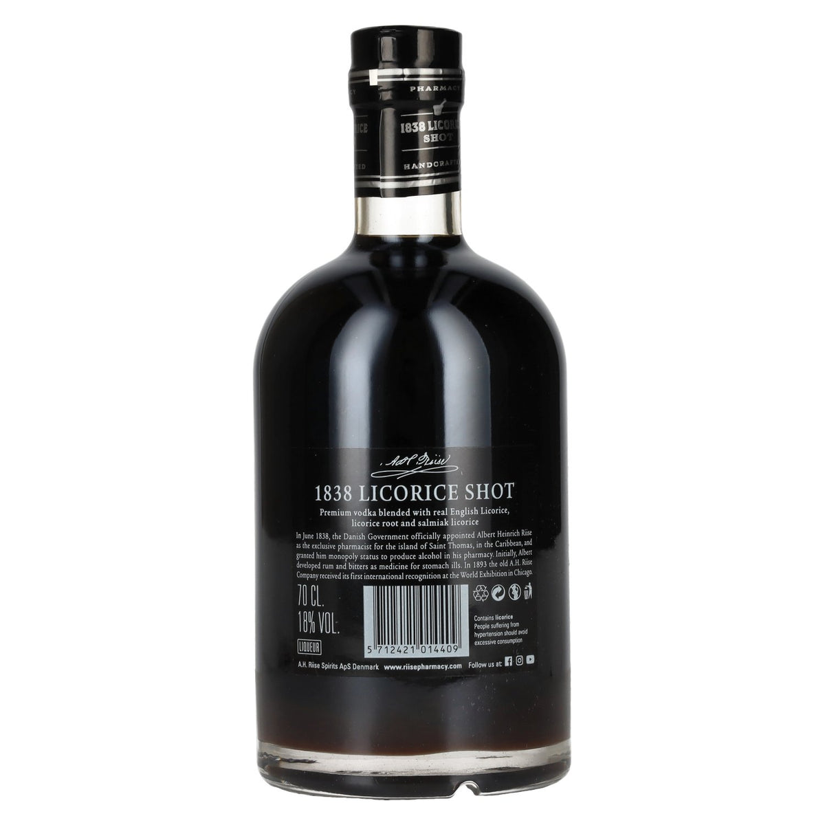 Old St. Croix A.H. Riise Pharmacy Liqueur de réglisse SHOT 18 % vol. 0,7 l