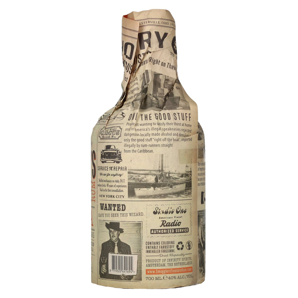 Smuggler's Treasure PANAMA Rhum d'origine unique vieilli 40 % vol. 0,7 l