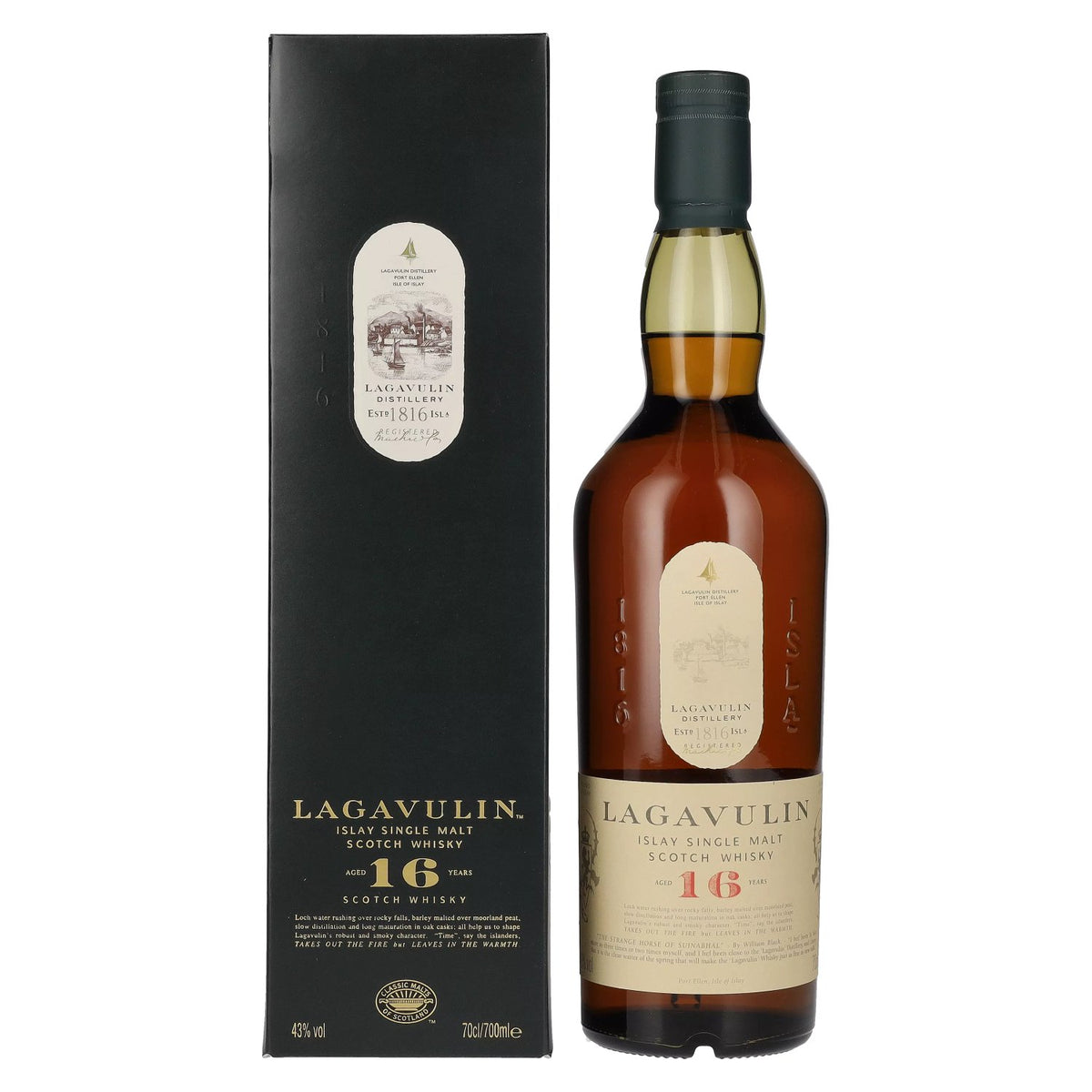 Lagavulin 16 Years Old Single Malt Whisky 43% Vol. 0,7l in Geschenkbox