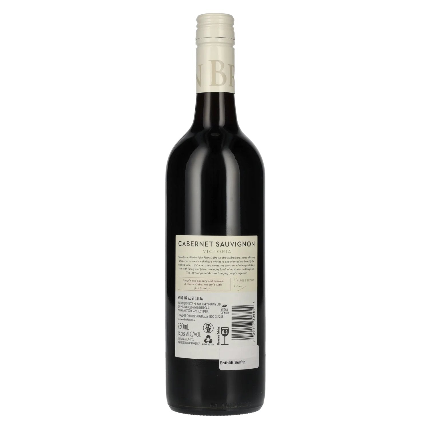 Brown Brothers Cabernet Sauvignon Victoria Vintage 2018 14% Vol. 0,75l