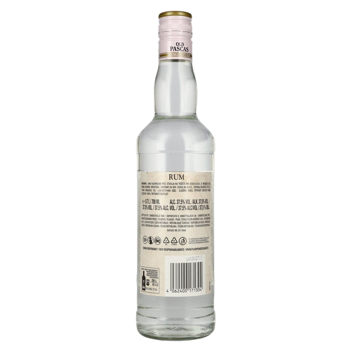 Old Pascas White Rum 37,5% vol. 0,7 l
