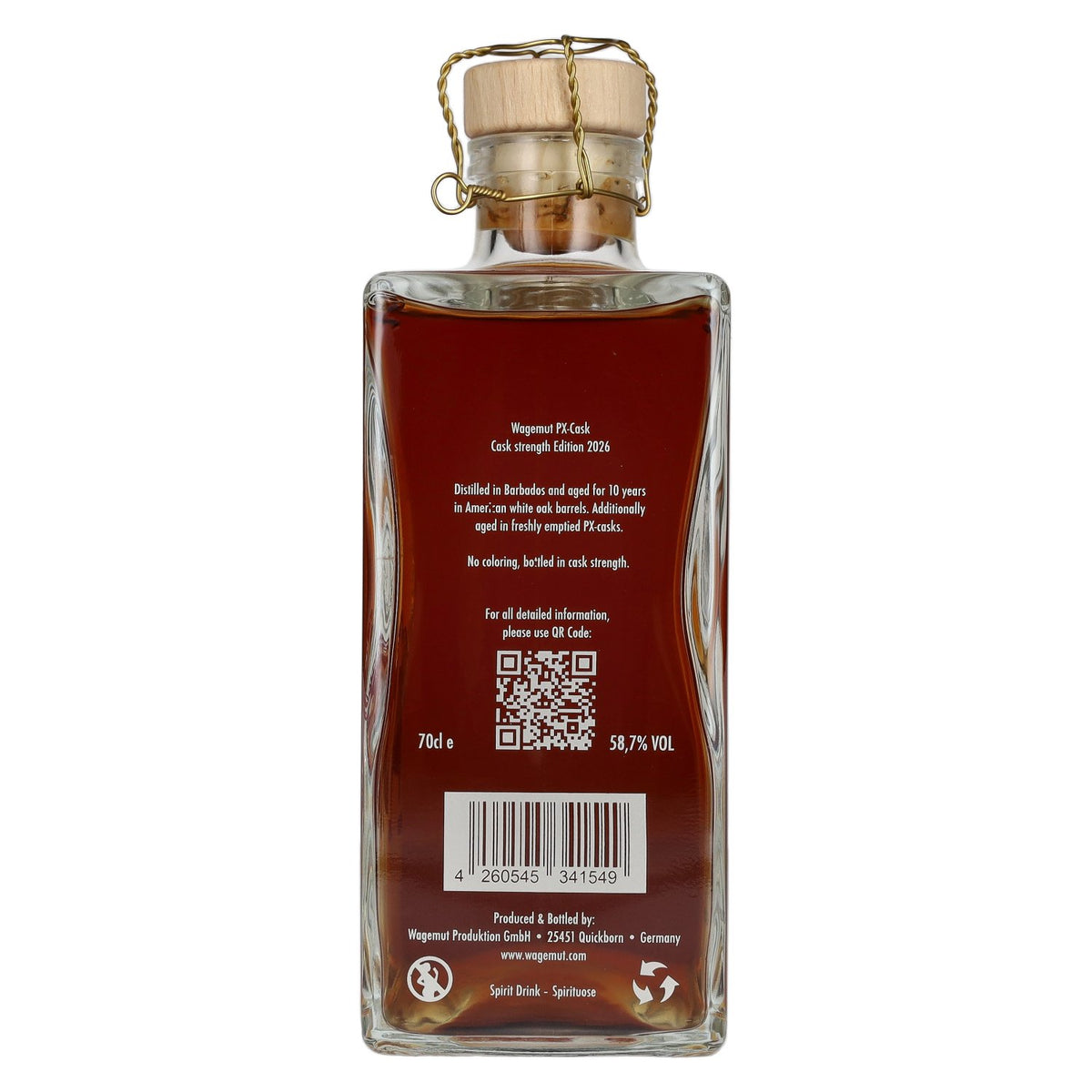 Wagemut by N. Kröger PX-CASK STRENGTH Édition 01 58,7 % vol. 0,7 l