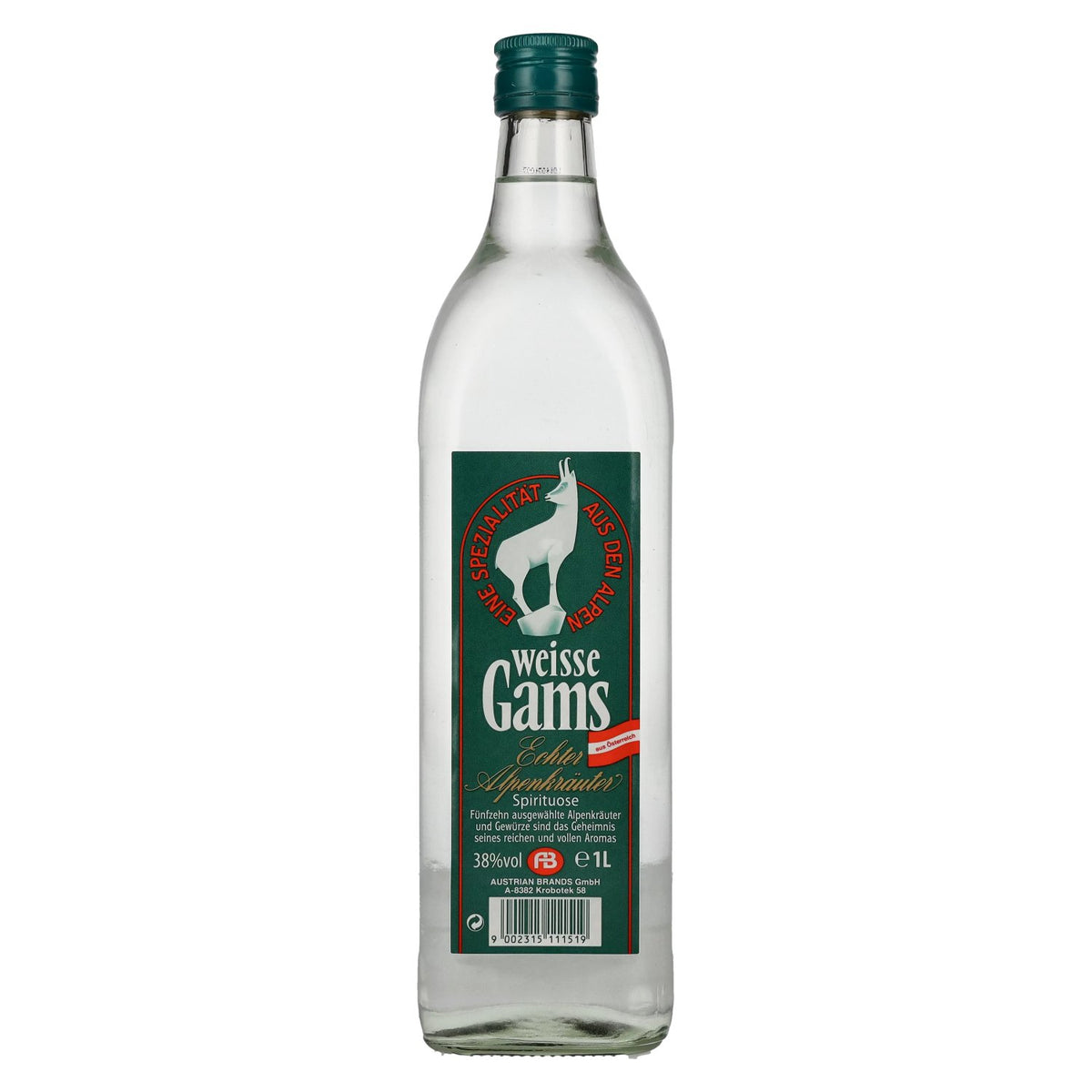 Weisse Gams Genuine Alpine Herbs 38% vol. 1 litre