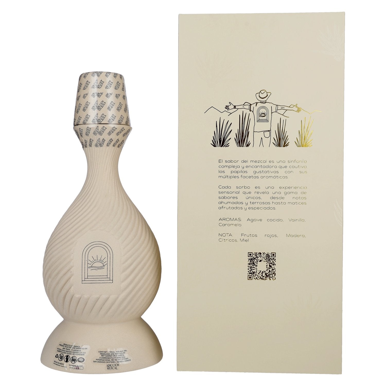 ADICCIŌN Tequila Mezcal Artesanal Joven 40% Vol. 0,7l in Geschenkbox