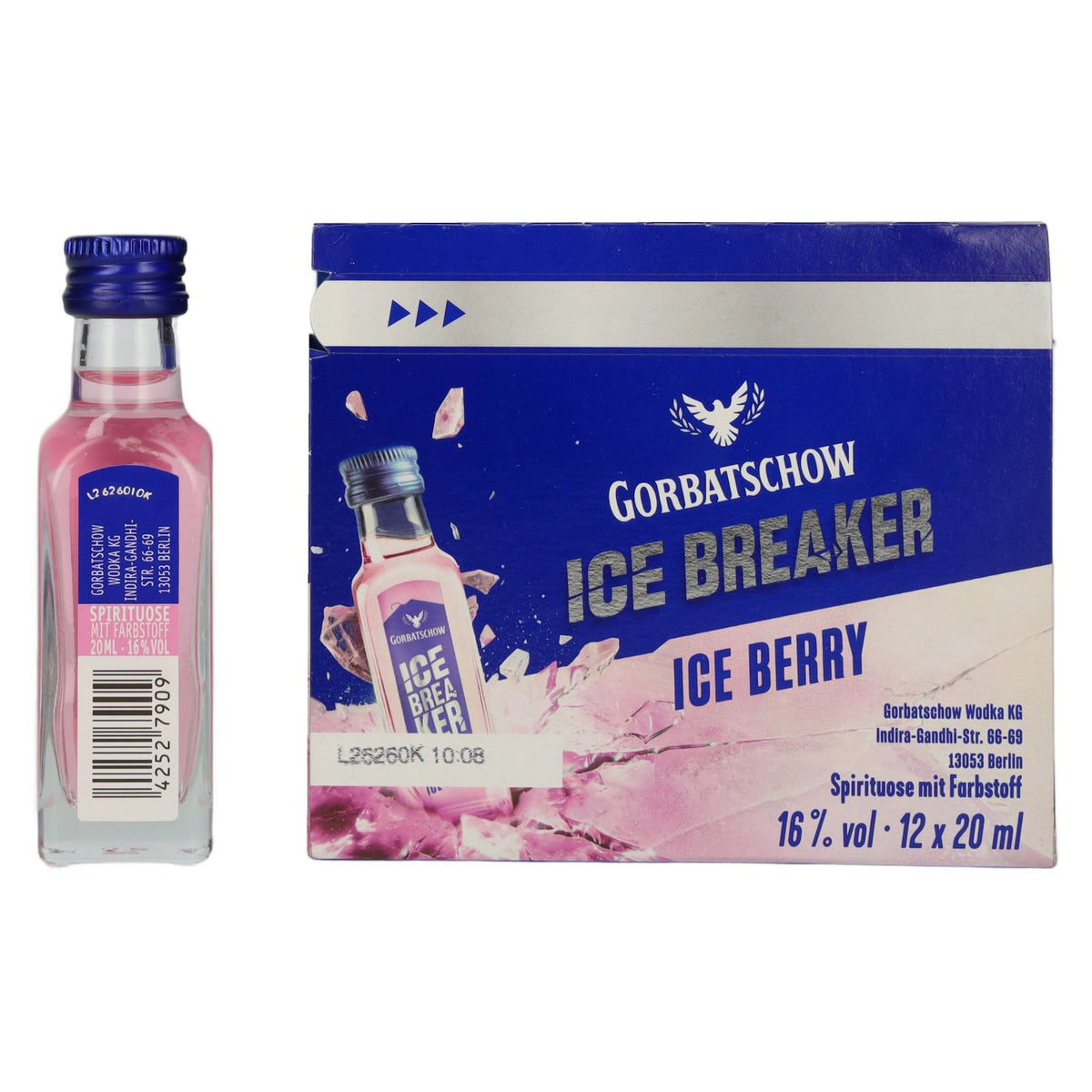 Gorbatschow Wodka Ice Breaker Ice Berry 16 % vol. 12 x 0,02 l