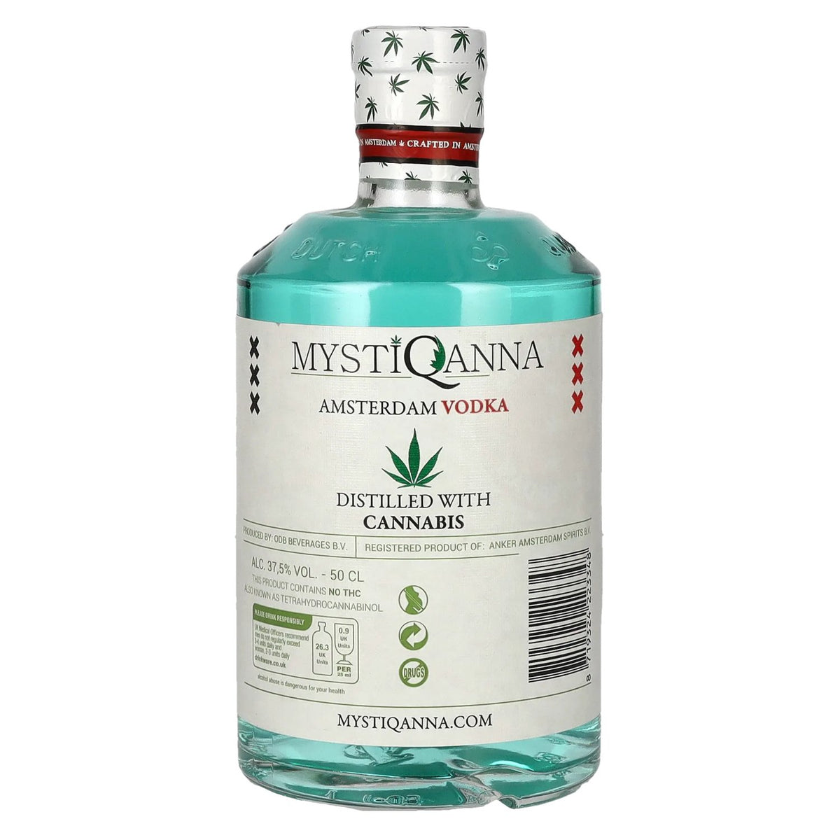 MystiQanna Amsterdam Vodka 37.5% ABV 0.5l