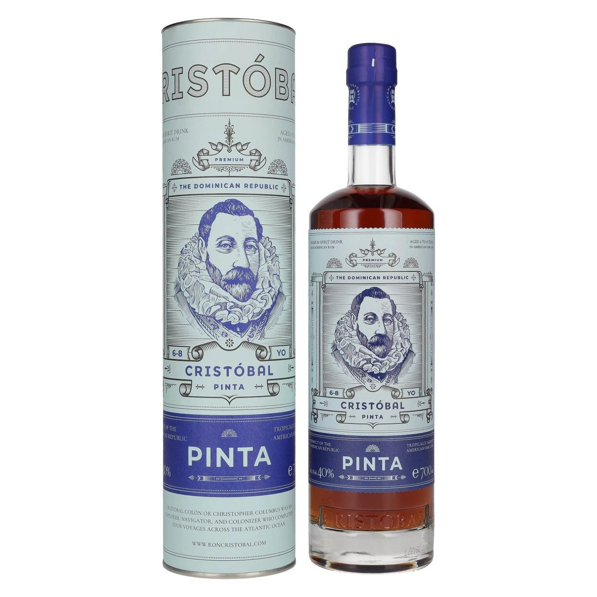 Ron Cristóbal PINTA 40% vol. 0,7 l in geschenkverpakking
