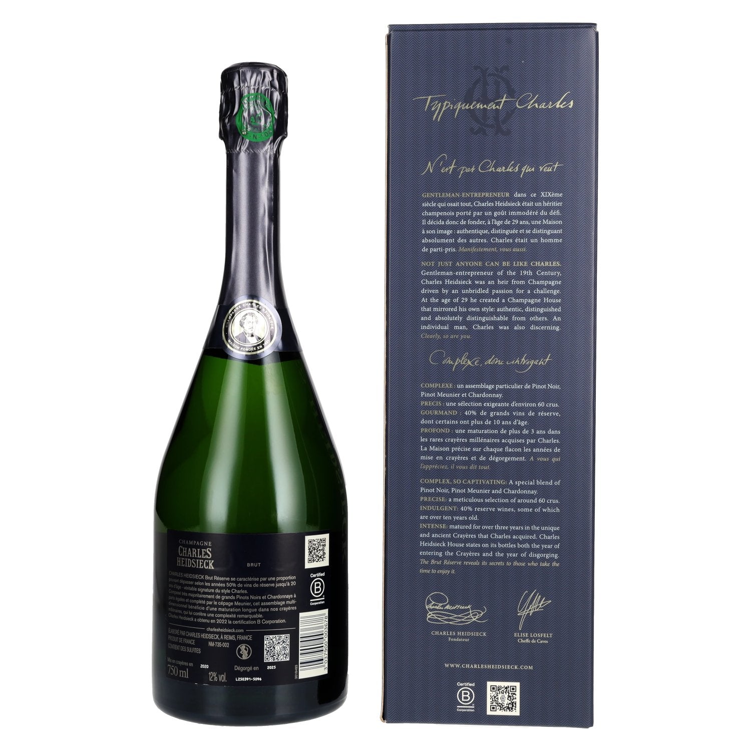 Charles Heidsieck Brut Réserve 12% Vol. 0,75l in Geschenkbox