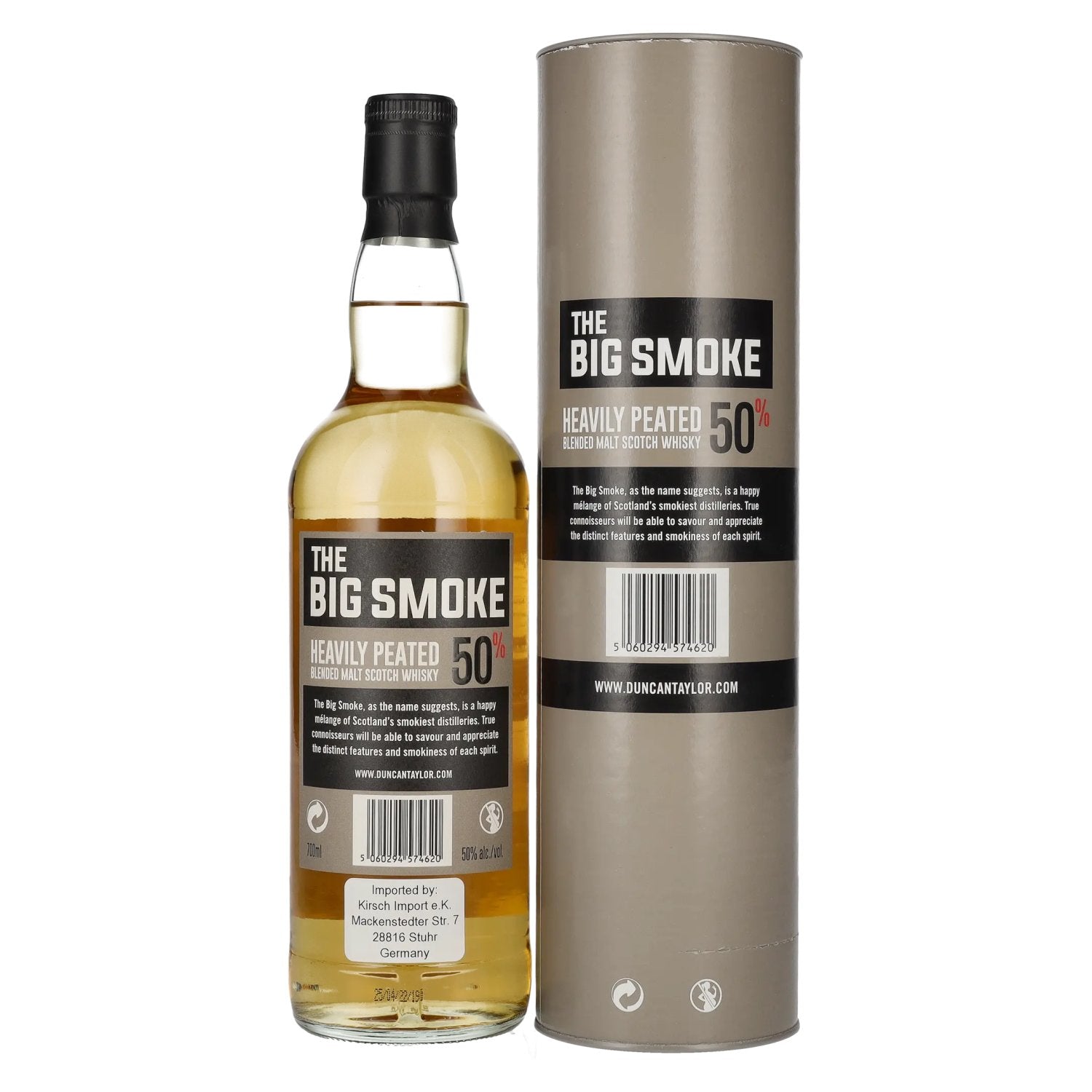Duncan Taylor THE BIG SMOKE Heavily Peated Blended Malt 50% Vol. 0,7l in Geschenkbox