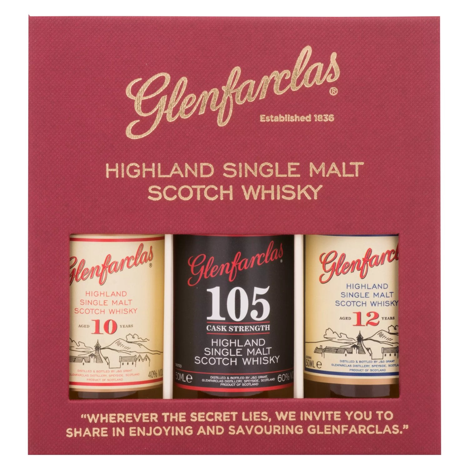 Glenfarclas Miniset (10 YO, 12 YO, 105) 47,7% Vol. 3x0,05l in Geschenkbox