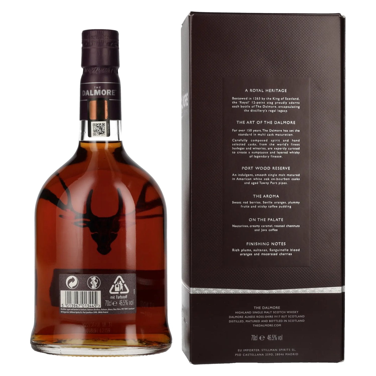The Dalmore PORT WOOD RESERVE Highland Single Malt Scotch Whisky 46,5% Vol. 0,7l in geschenkverpakking