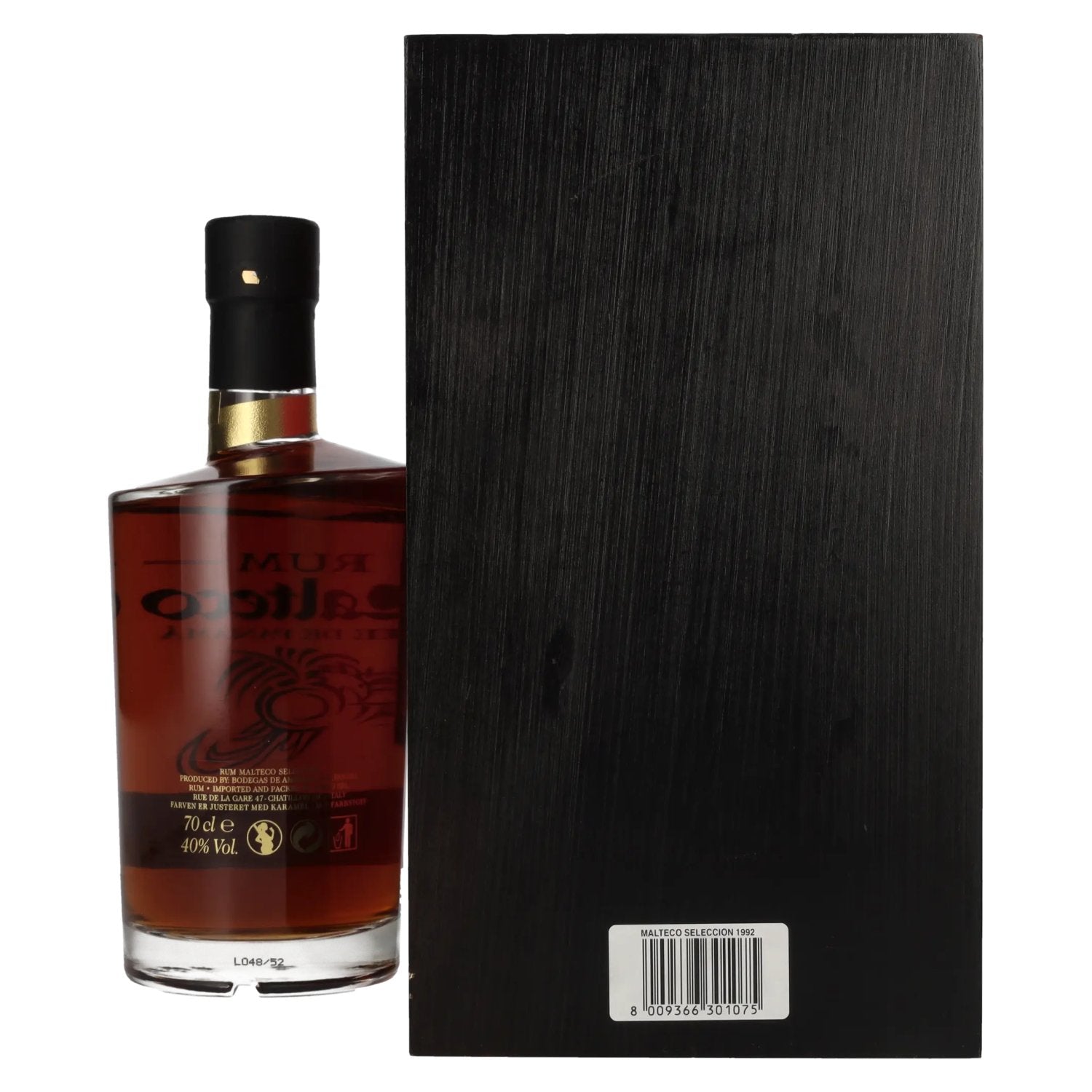 Ron Malteco SELECCIÓN 1992 40% Vol. 0,7l in houten doos