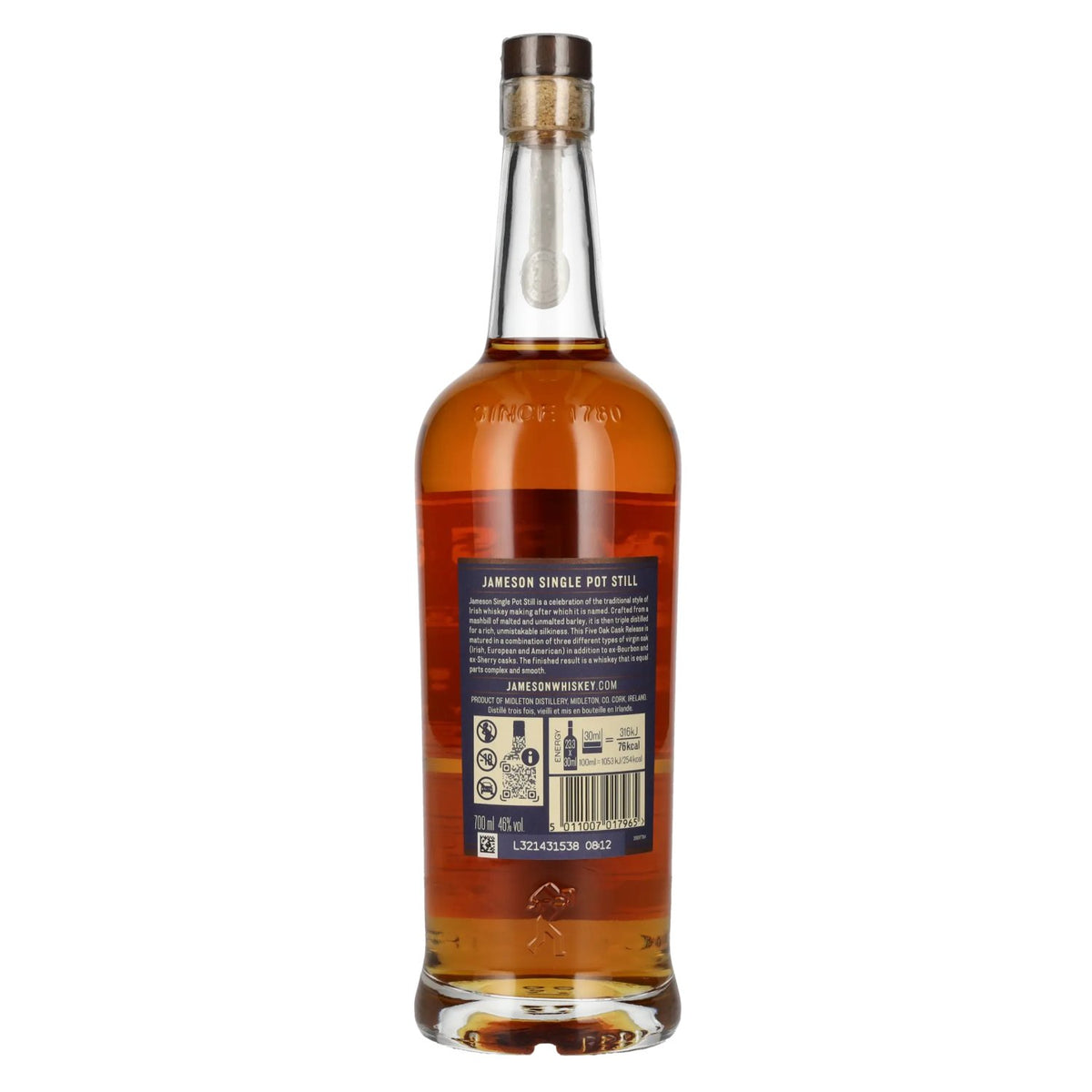 Jameson Single Pot Still Irish Whiskey Five Oak Cask Release 46% Vol. 0,7l