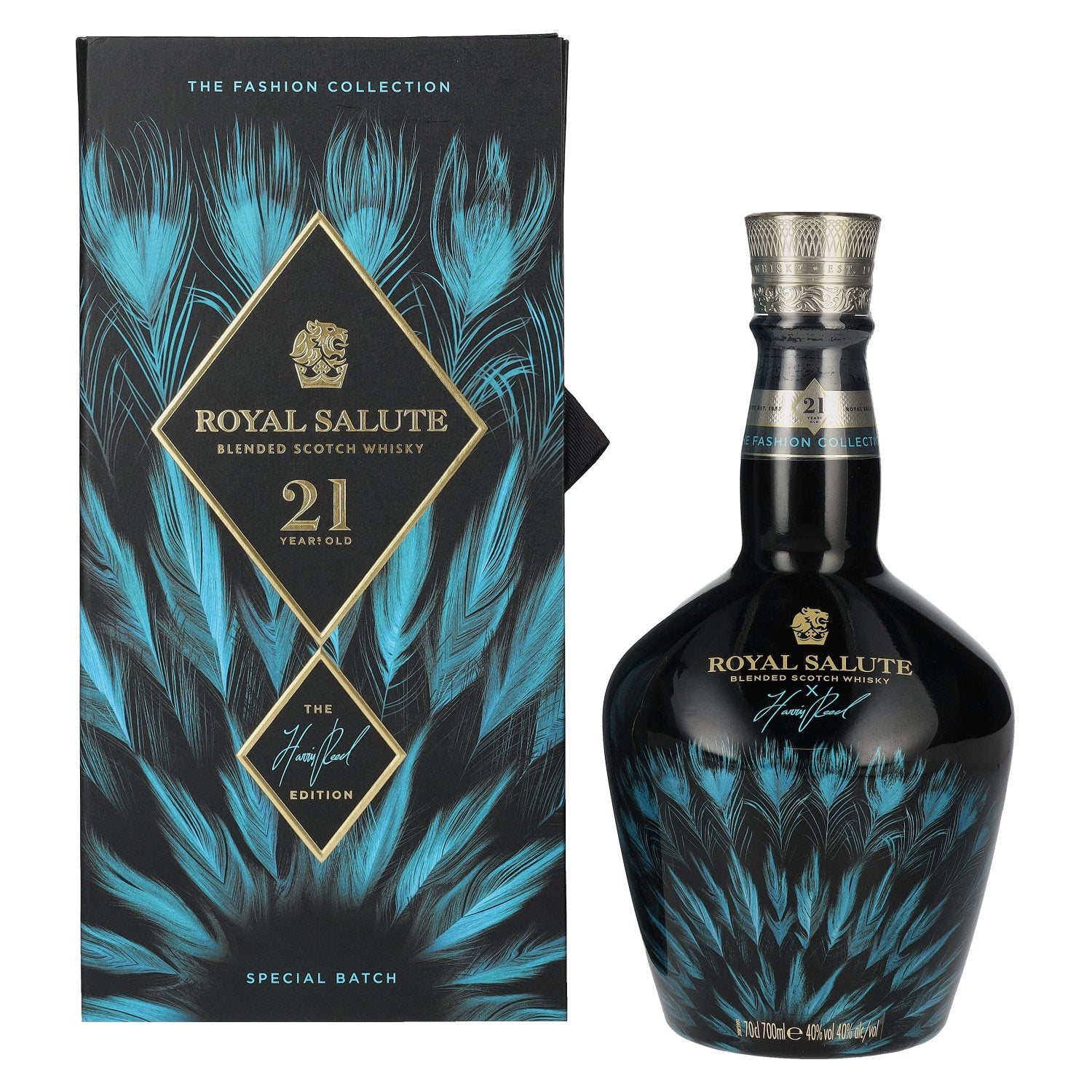 Royal Salute 21 Years Old HARRIS REED BLUE EDITION Blended Scotch Whisky 40% Vol. 0,7l en boîte cadeau