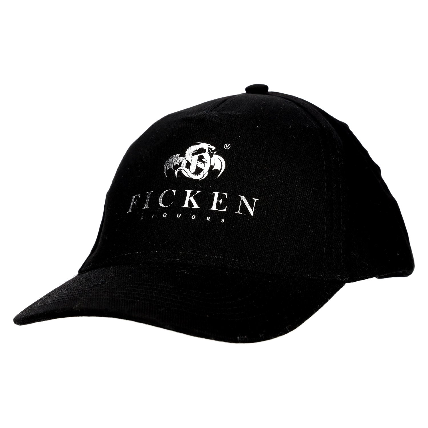 Ficken Liquors Kappe mit Silberdruck schwarz