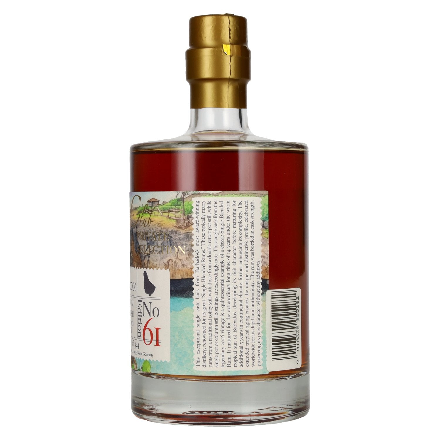 RUM CLUB PRIVATE SELECTION Barbados Single Cask Rum Edition 61 2006 59,5% Vol. 0,5l