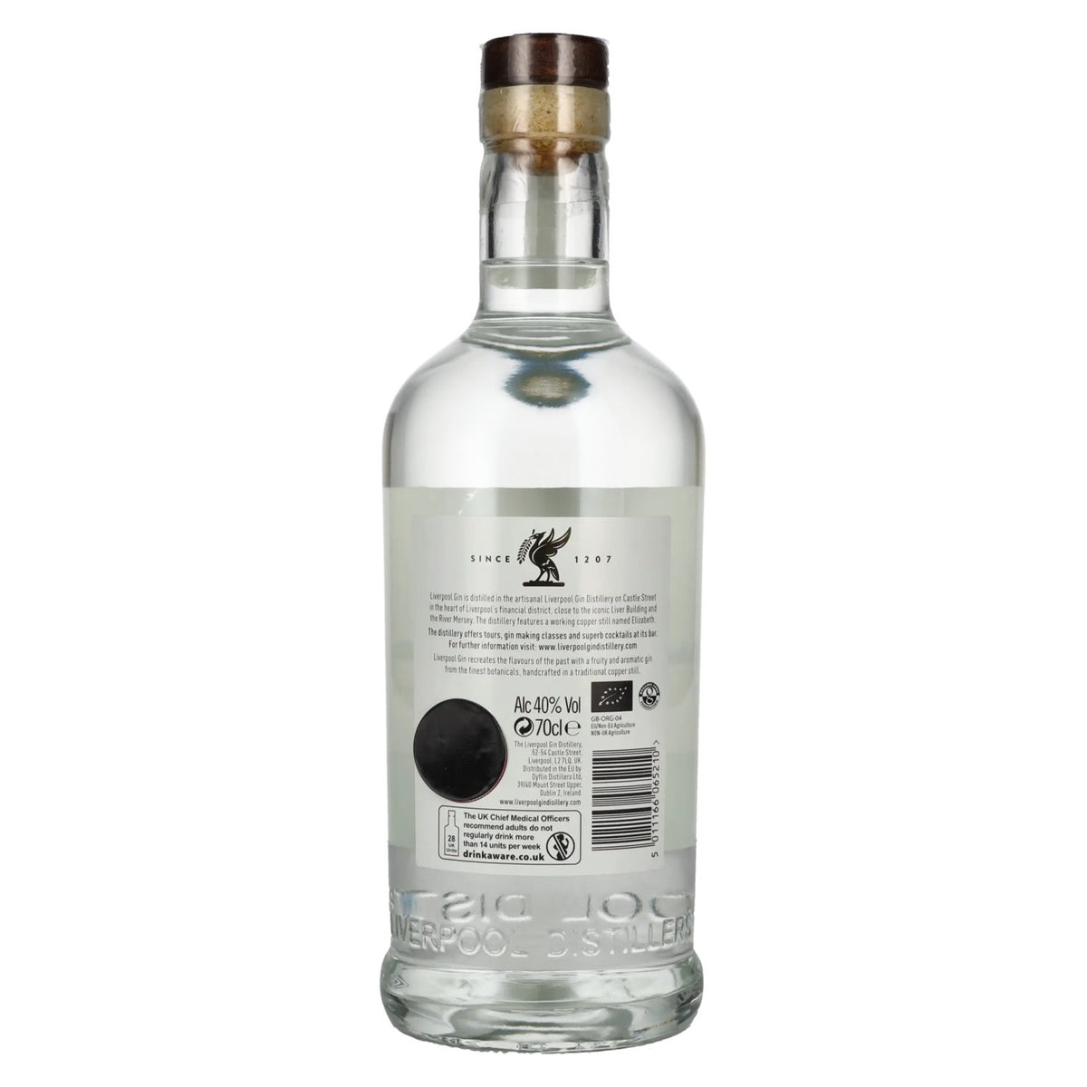 Liverpool Organic Dry Gin 40% ABV 0.7l