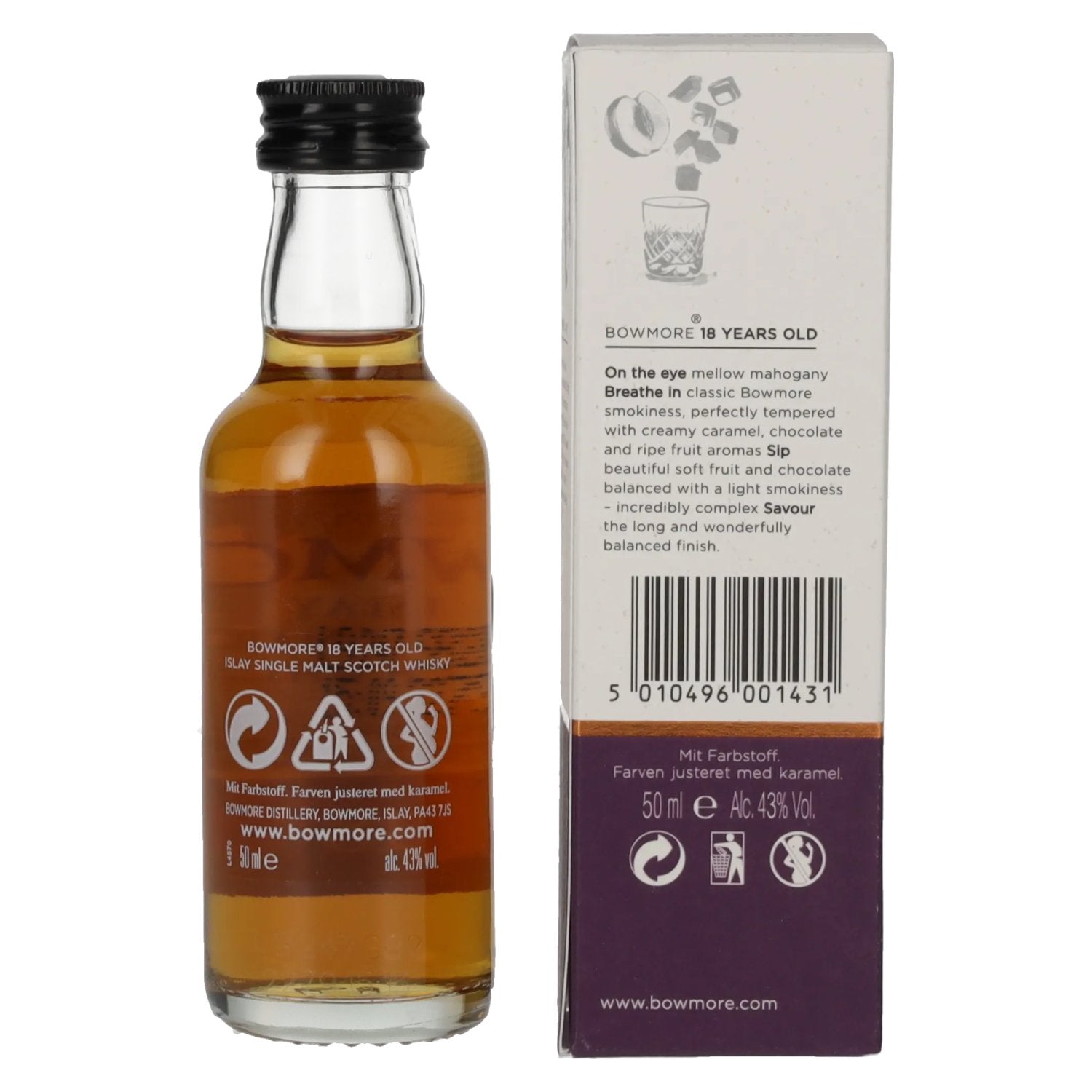 Bowmore 18 Years Old Islay Single Malt 43% Vol. 0,05l in Geschenkbox