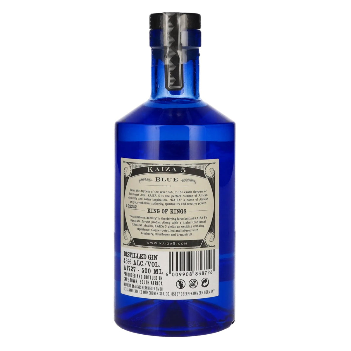 Kaiza 5 King of Kings Blue Gin 43 % vol. 0,5 l