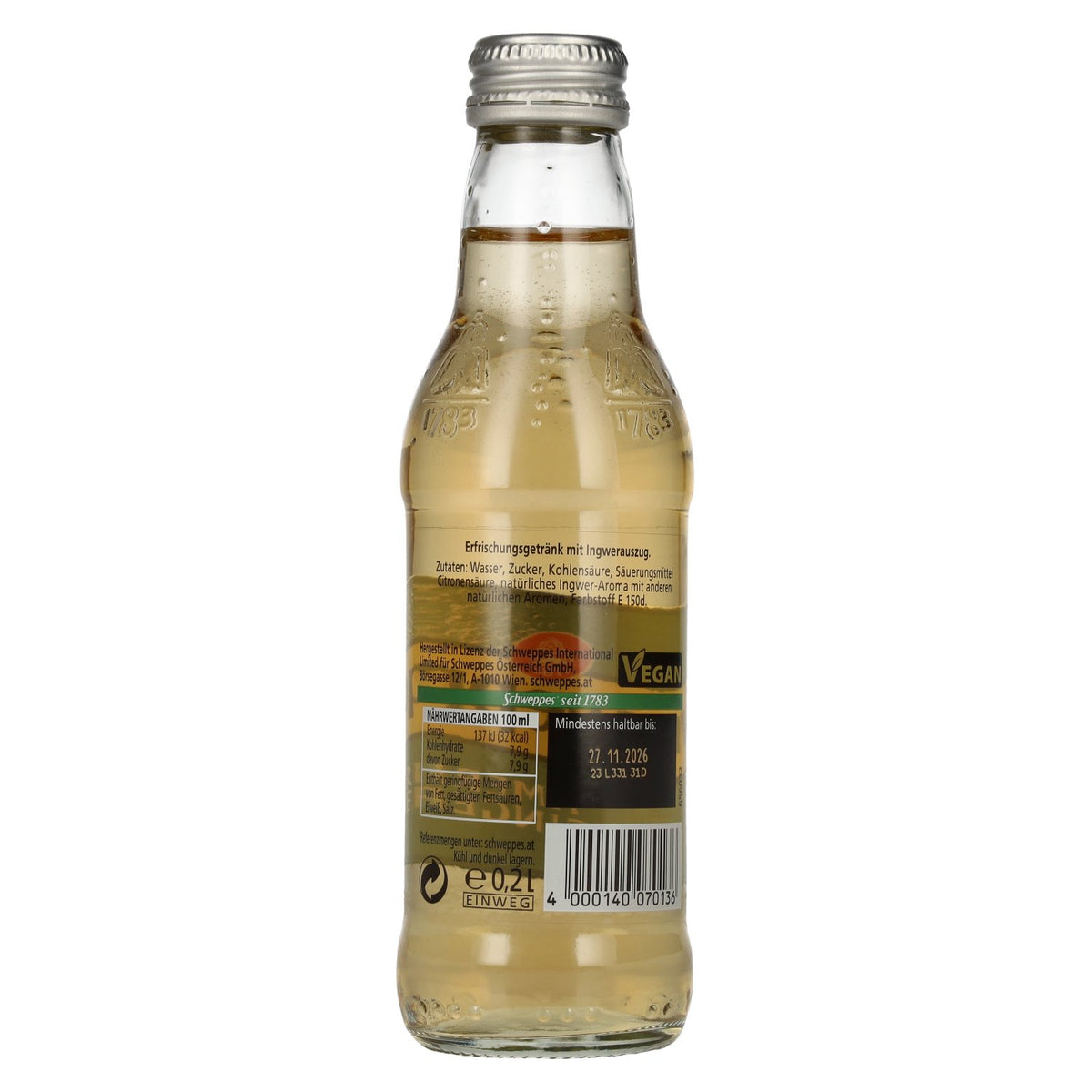 Schweppes American Ginger Ale 0,2 l