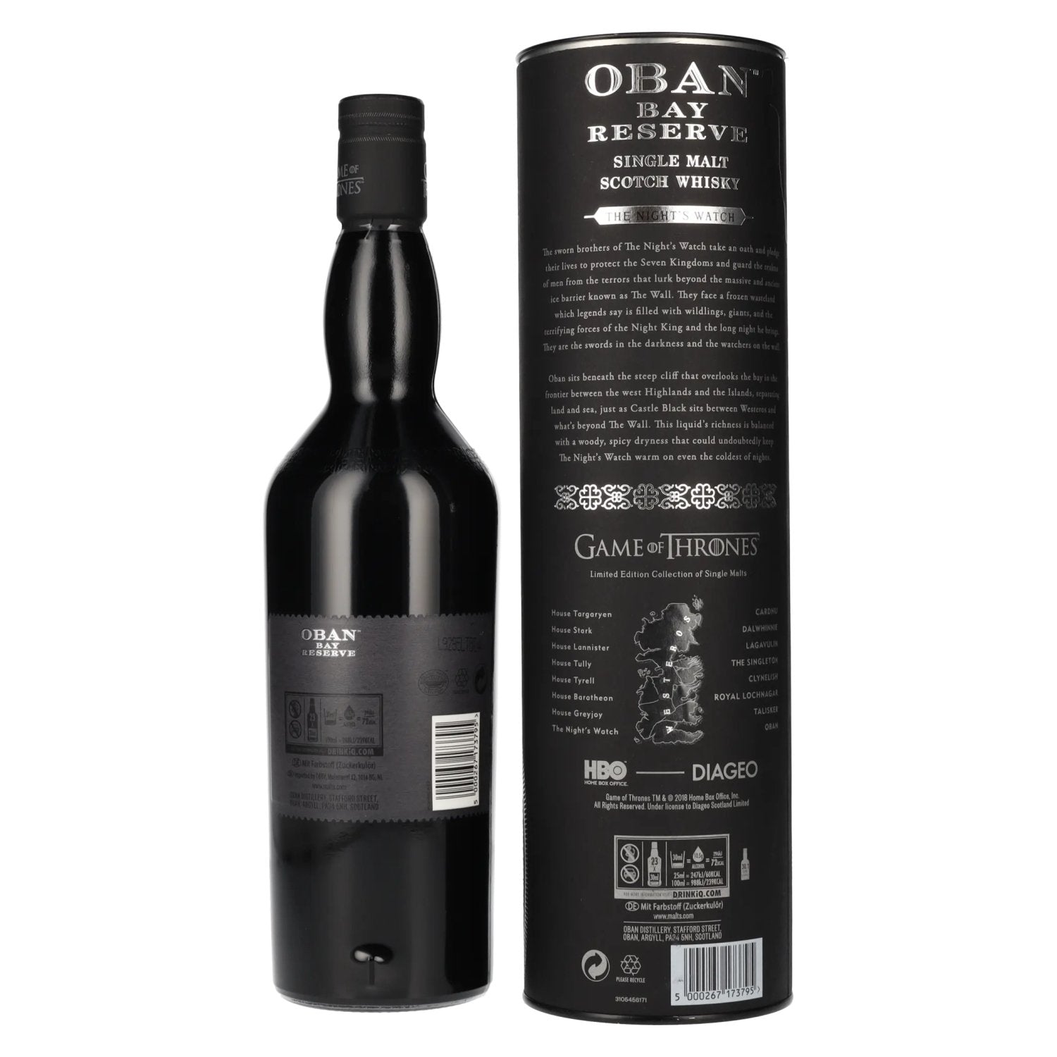 Oban Bay Reserve GAME OF THRONES The Night's Watch 43% vol. 0,7l en boîte cadeau