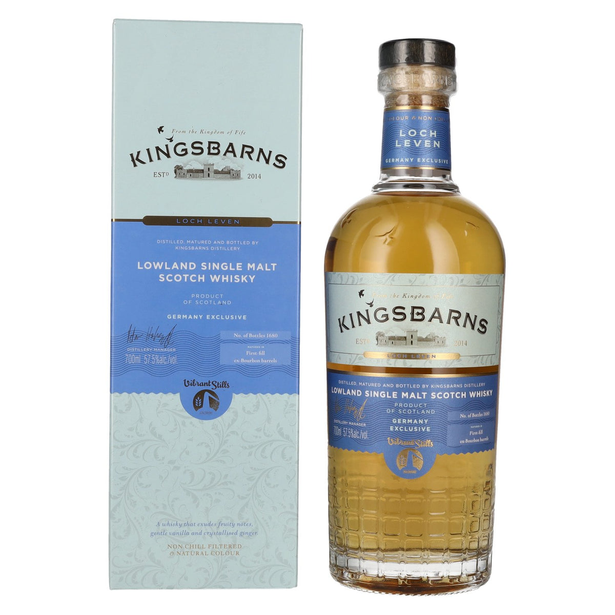 Kingsbarns LOCH LEVEN Lowland Single Malt Scotch Whisky 57.5% ABV 0.7l in a gift box