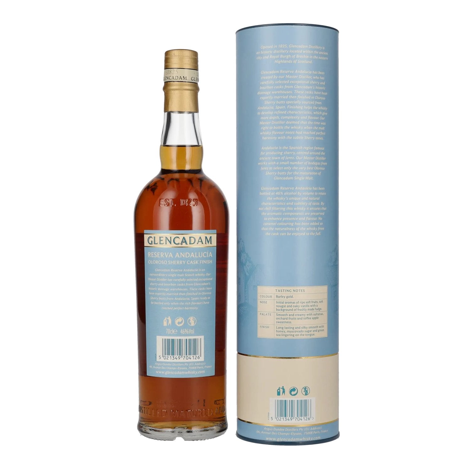 Glencadam RESERVA ANDALUCÍA Single Malt OLOROSO SHERRY CASK FINISH 46% vol. 0,7l en boîte cadeau