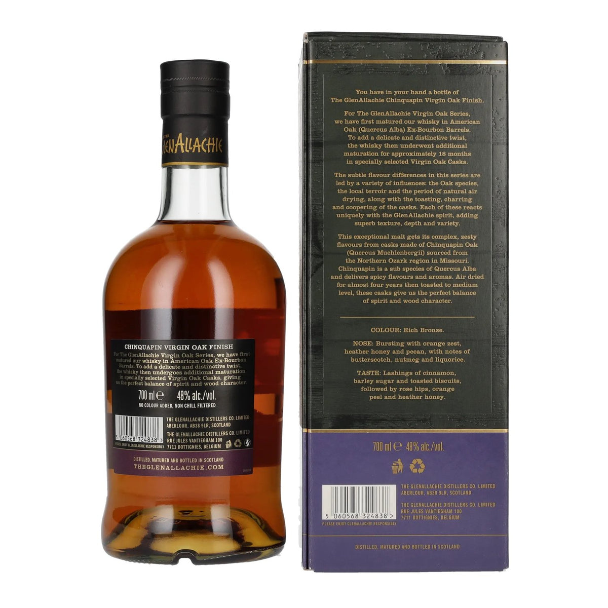 The GlenAllachie 10 Years Old CHINQUAPIN VIRGIN OAK FINISH 48% Vol. 0,7l in Geschenkbox