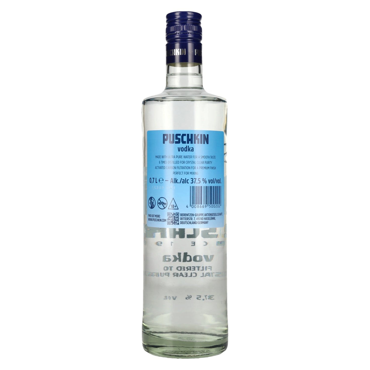 Puschkin Ice-Filtered Vodka 37,5% Vol. 0,7l