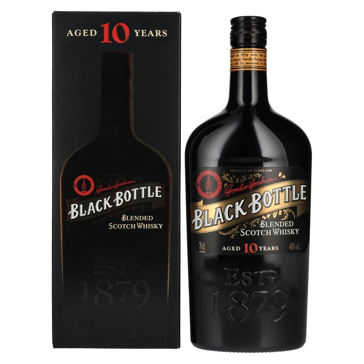 Black Bottle 10 Years Old Blended Scotch Whisky 40% Vol. 0,7l en boîte cadeau