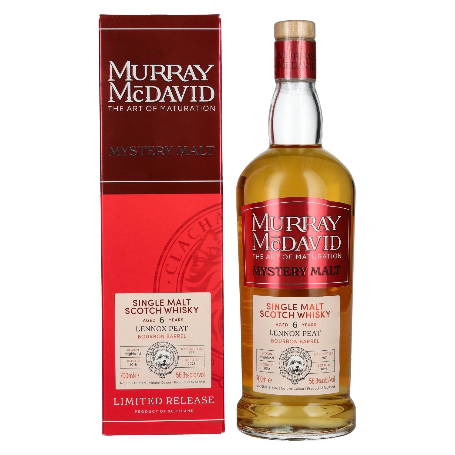 Murray McDavid BENCHMARK 6 Years Old LENNOX PEAT Bourbon Barrel Finish 2018 56,3% Vol. 0,7l in Geschenkbox