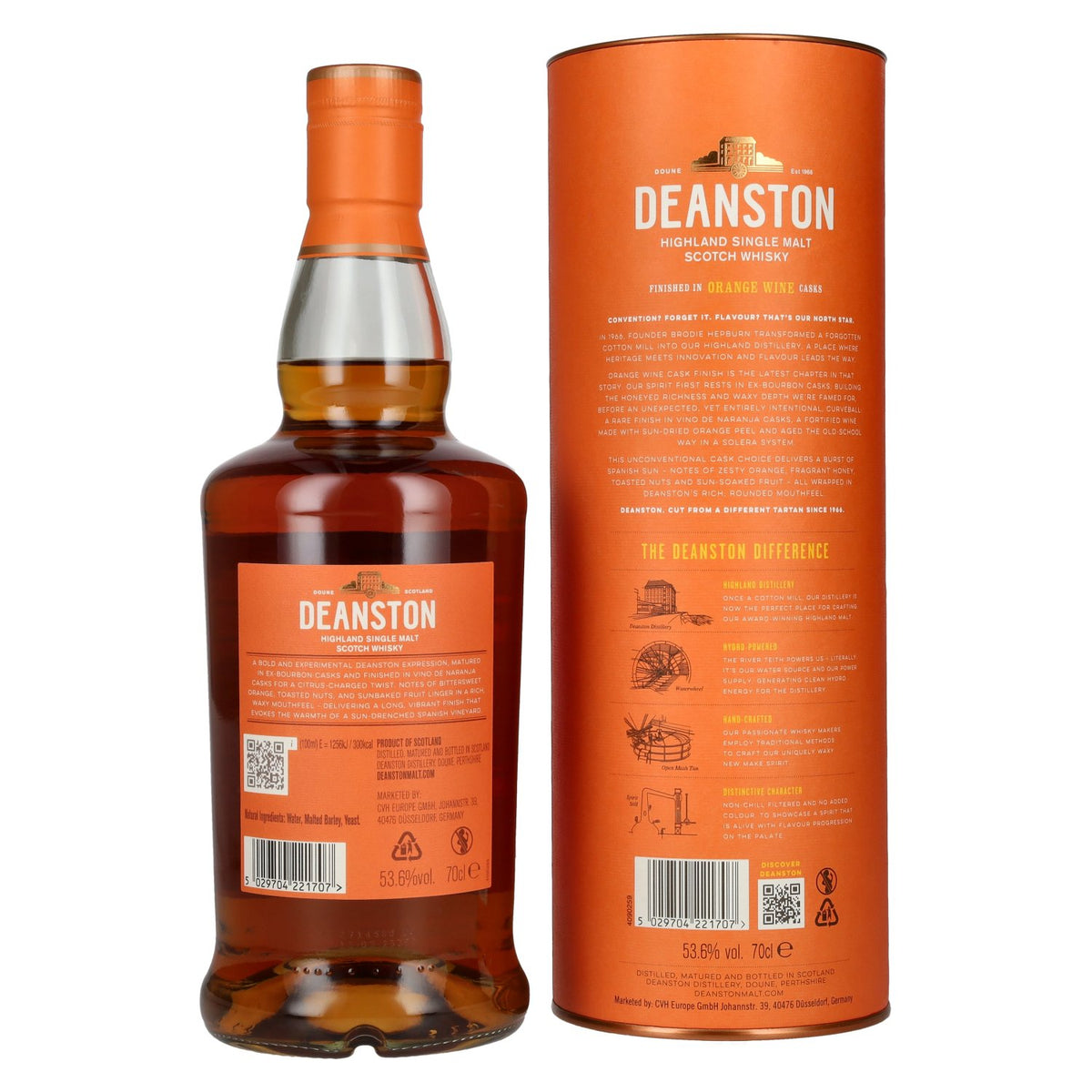 Deanston 17 Years Old Highland Single Malt Orange Wine Cask Finish 53,6% Vol. 0,7l in gift box