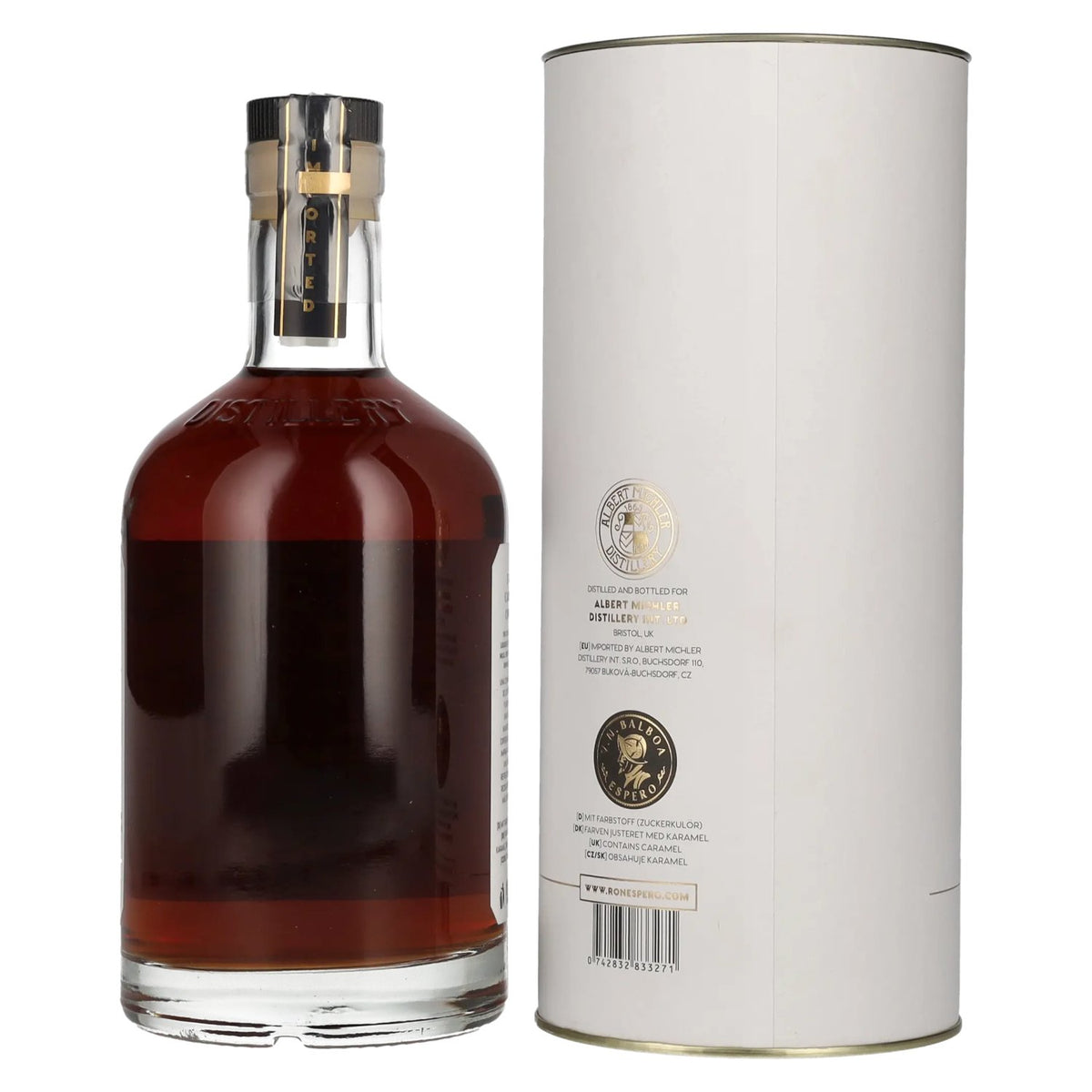 Ron Espero Caribbean Coconut &amp; Rum Liqueur 40% vol. 0,7l en boîte cadeau