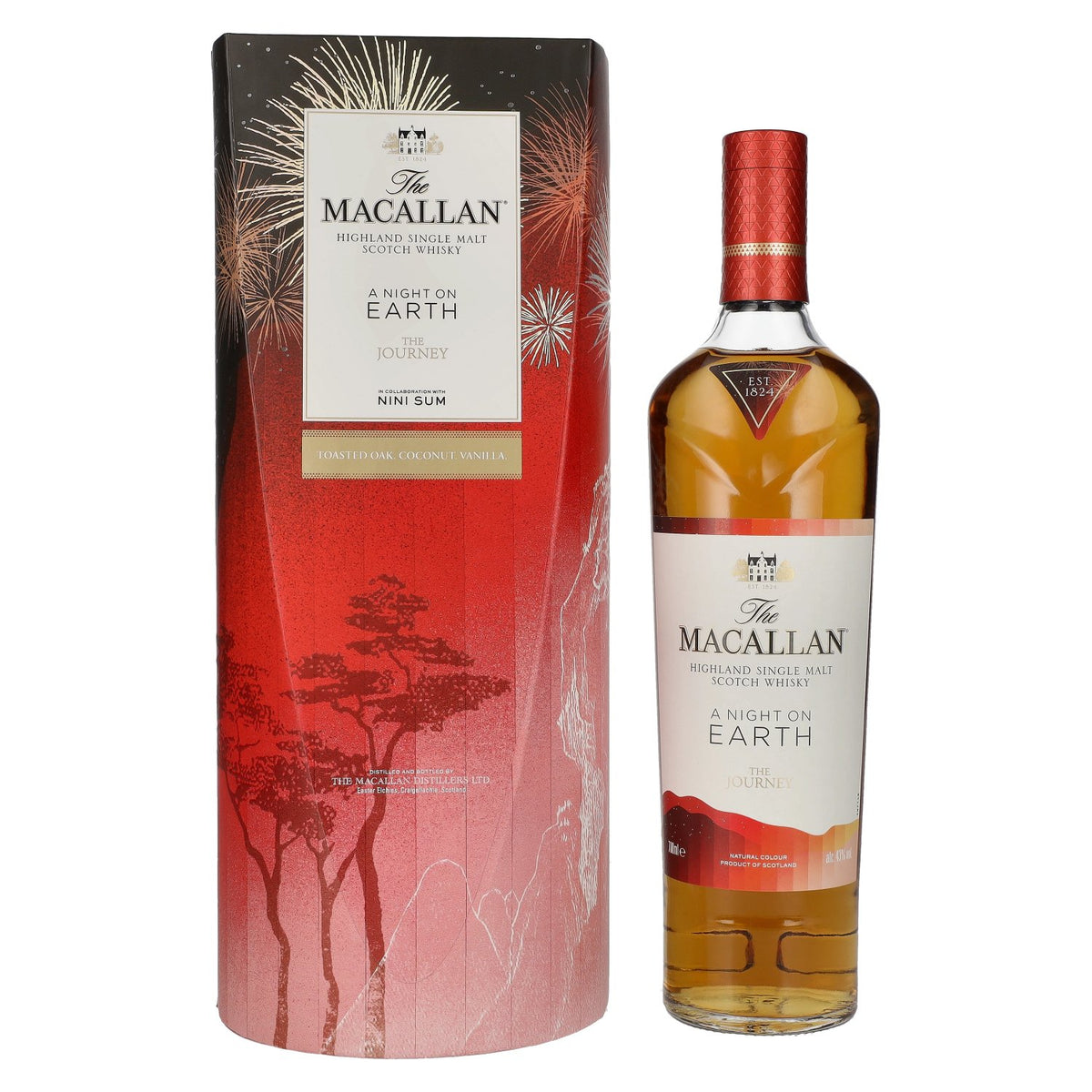 The Macallan A NIGHT ON EARTH THE JOURNEY 2023 43% vol. 0,7 l in geschenkverpakking