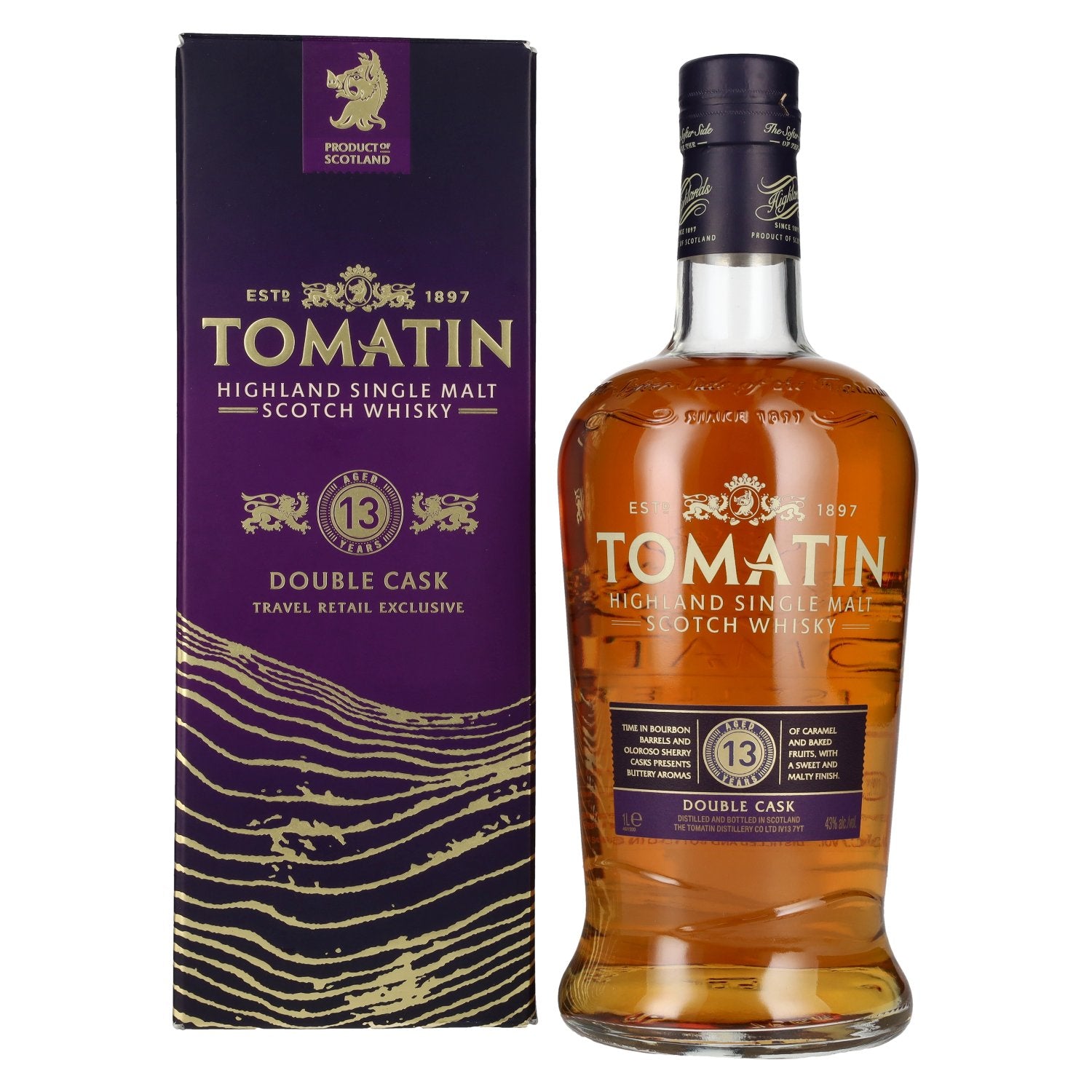 Tomatin 13 Years Old DOUBLE CASK Travel Retail 43% Vol. 1l in gift box