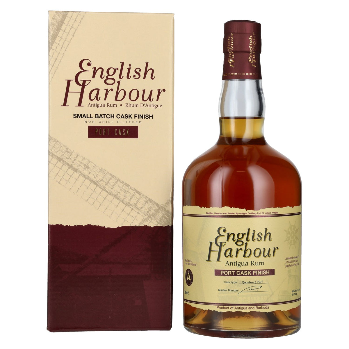English Harbour PORT CASK FINISH Small Batch Antigua Rum 46% Vol. 0,7l in Geschenkbox