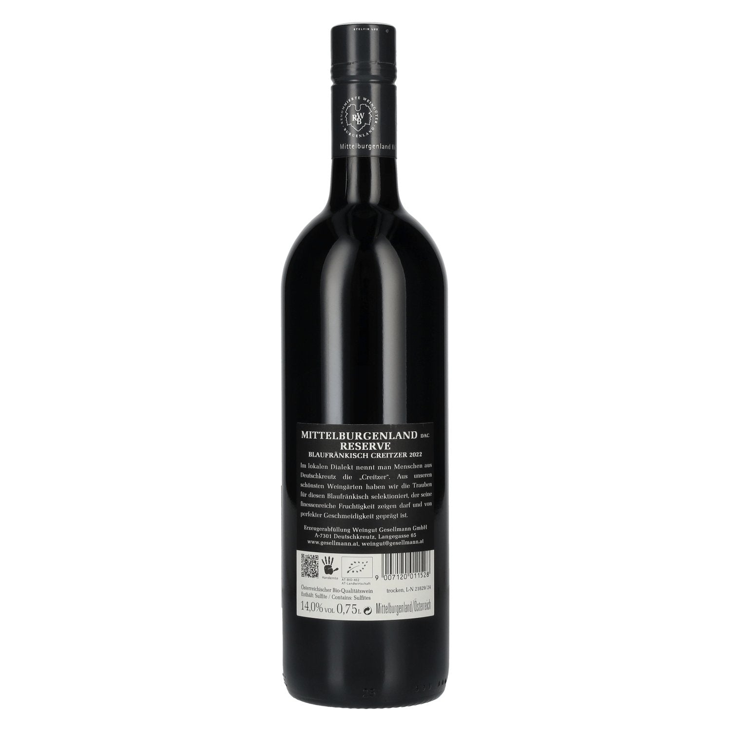 Gesellmann Blaufränkisch Creitzer Reserve Mittelburgenland DAC 2022 14% Vol. 0,75l