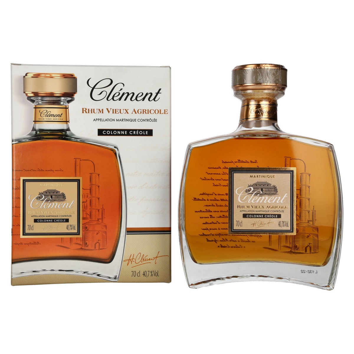 Clément Rhum Vieux Agricole Colonne Créole 40,7% Vol. 0,7l in geschenkverpakking